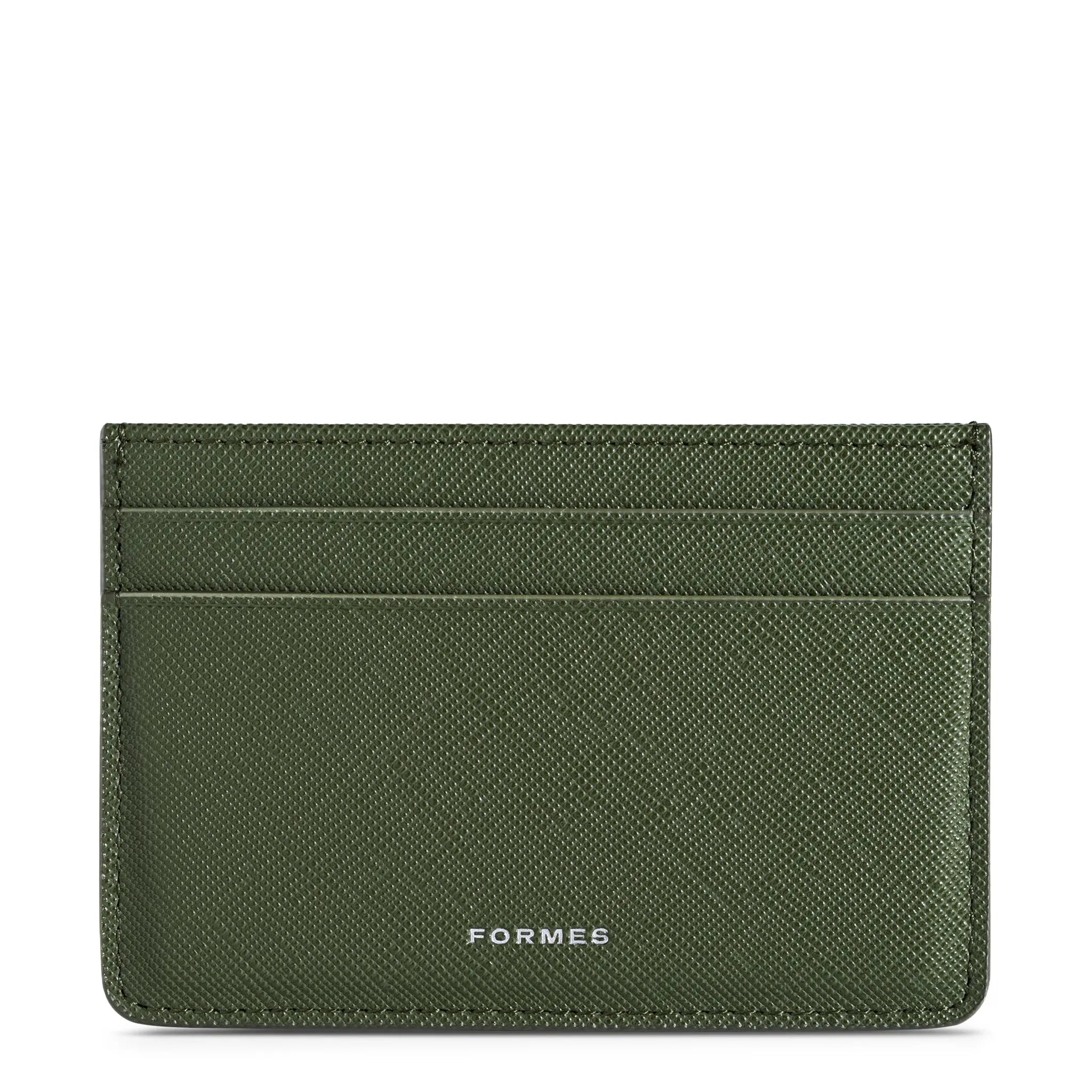 Front View of Formes Classic Verdal Green Card Holder