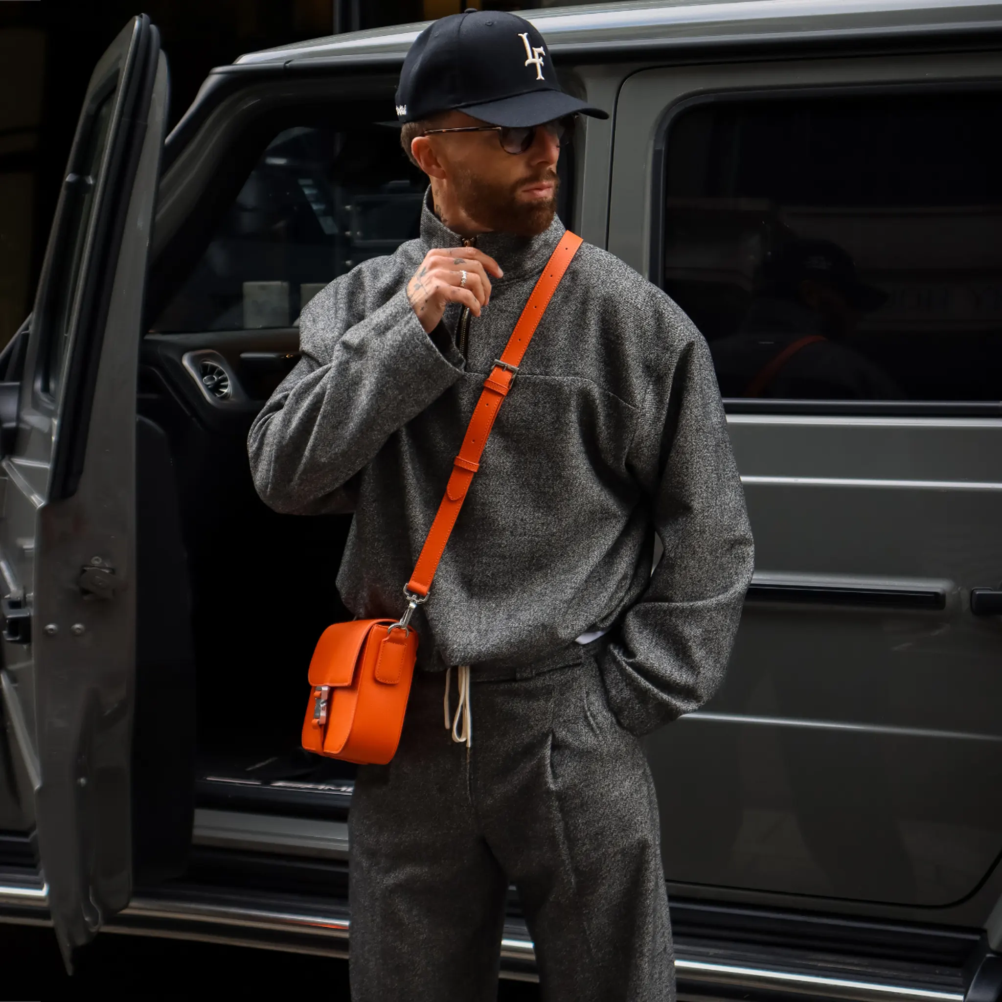 Model View of Formes Tecnica Magna Crossbody Bag