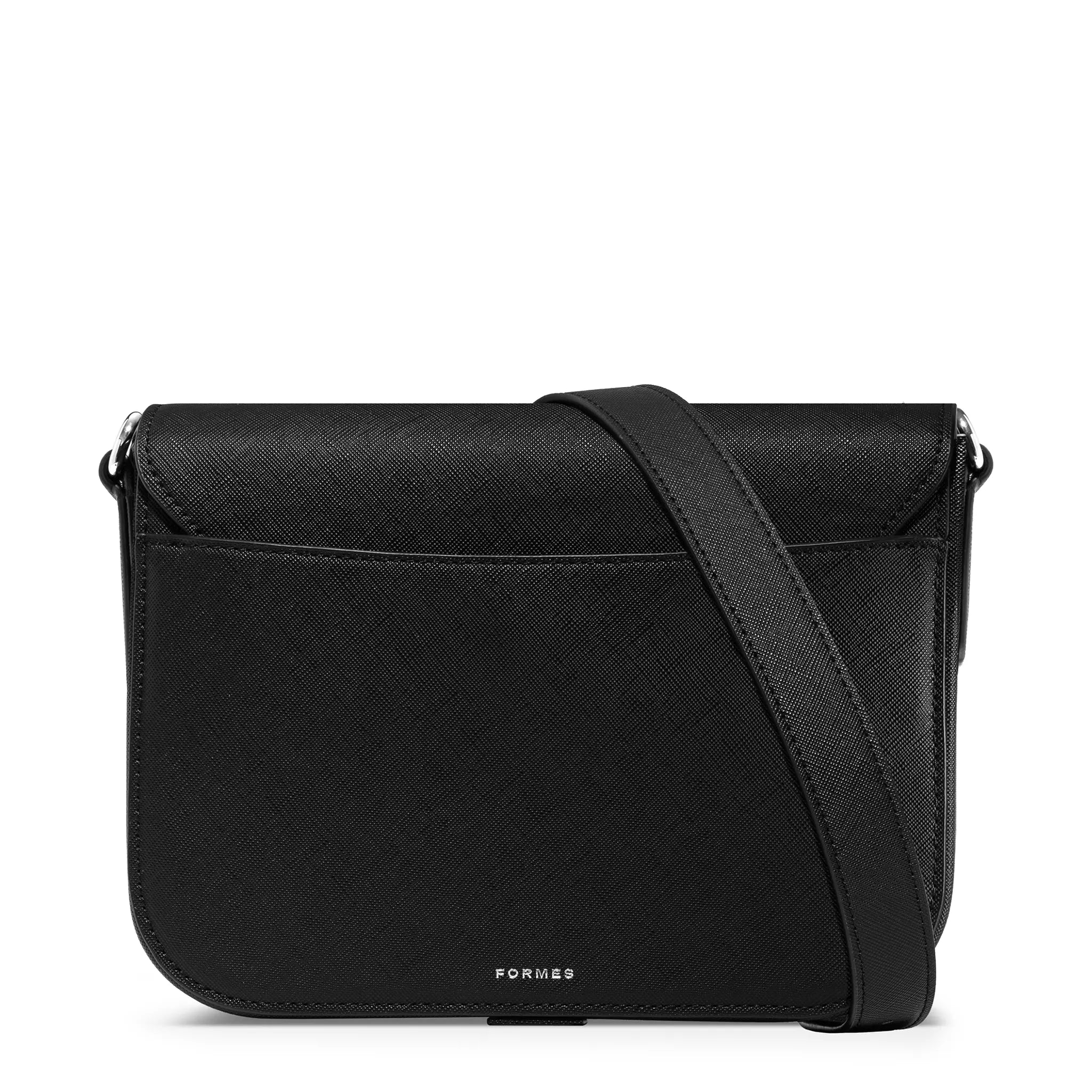 Back View of Formes Tecnica Nero Crossbody Bag