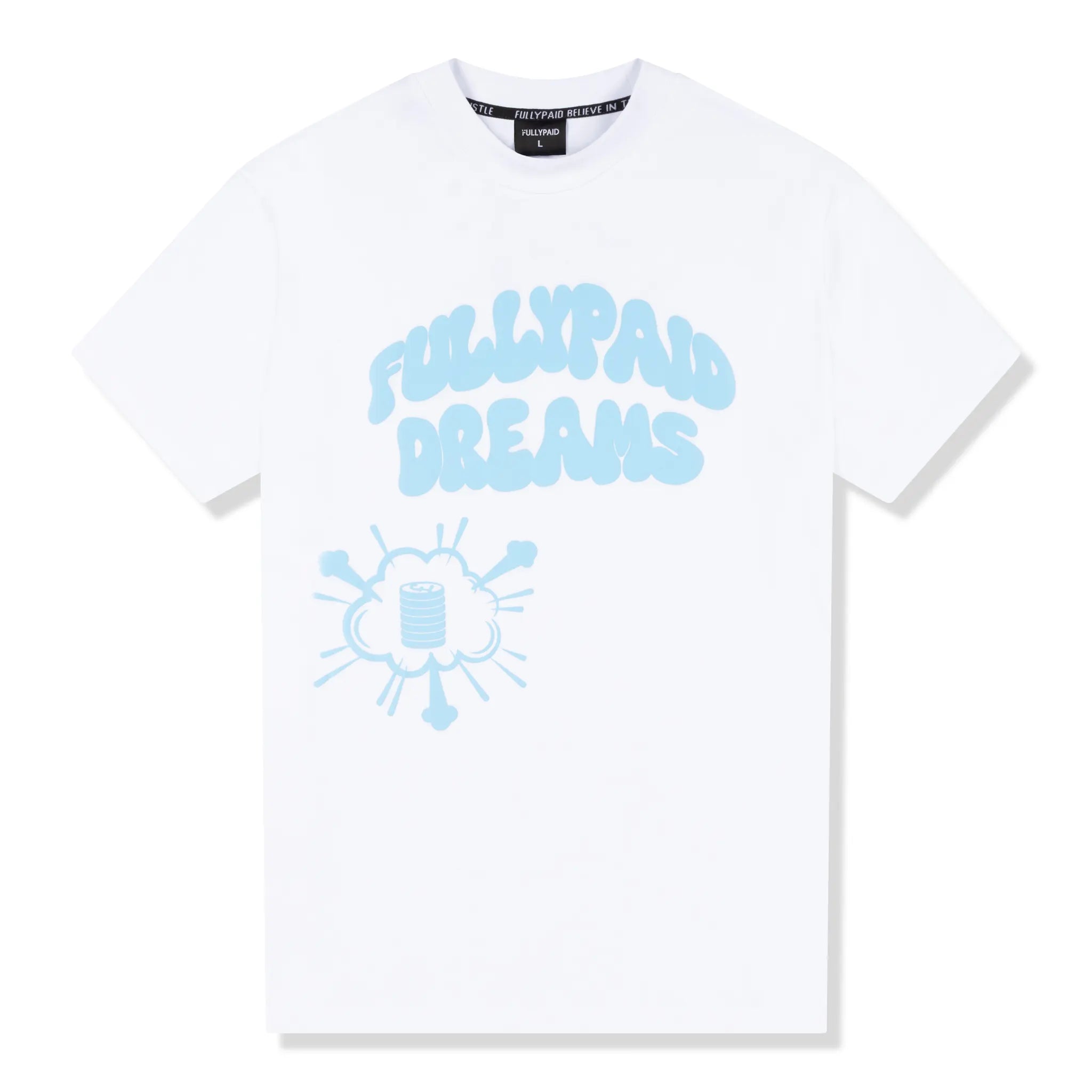 Fully Paid Dreams White Sky Blue Oversized T Shirt