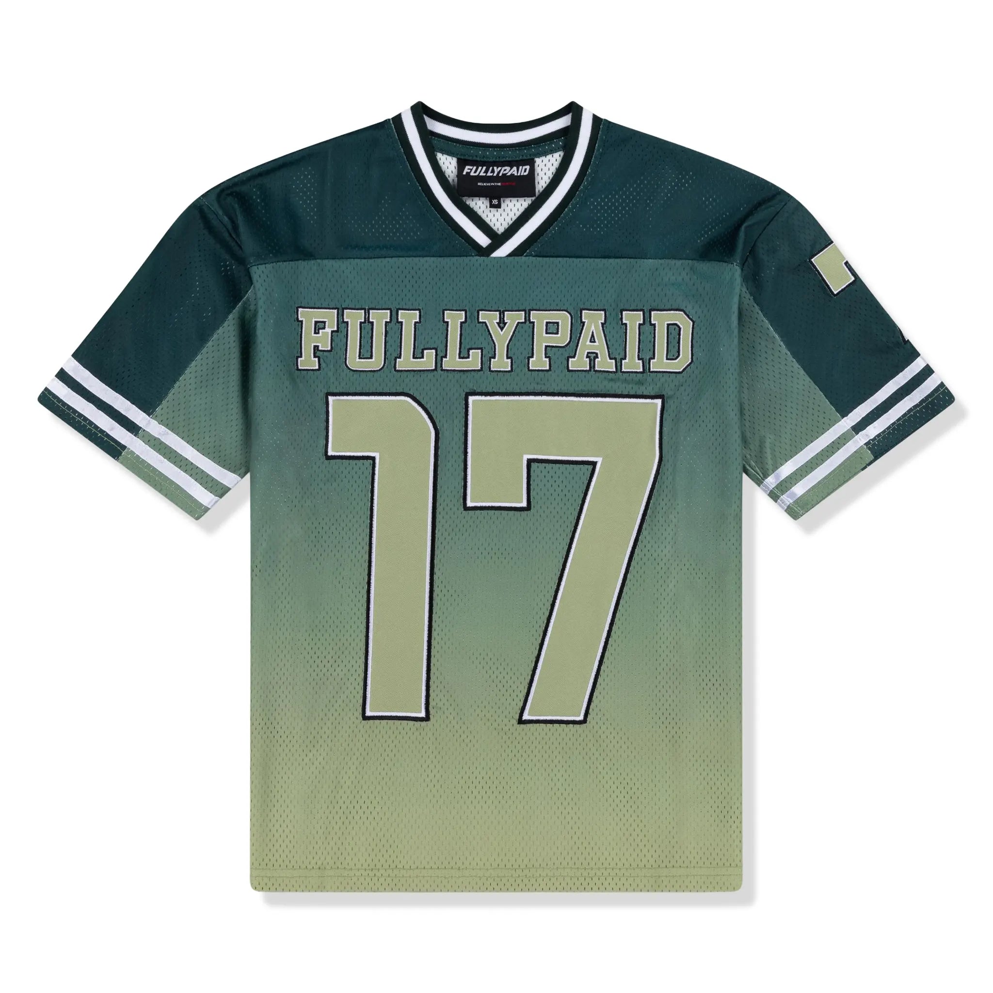 Front View of Fully Paid FP Green Jersey