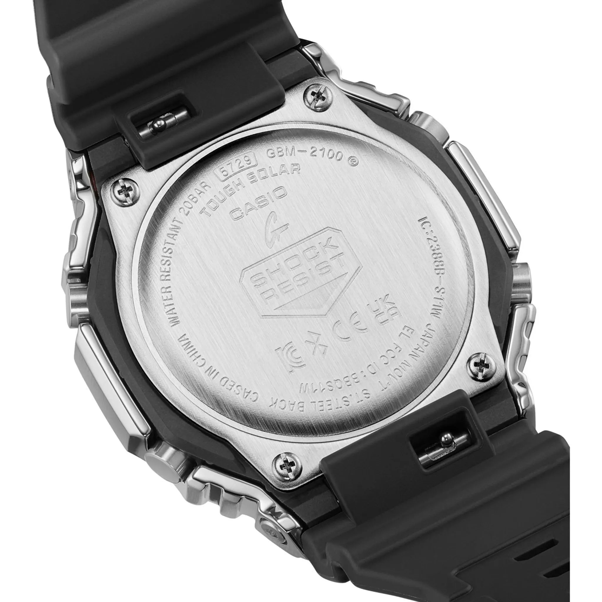 Back View of G-Shock Casio GBM-2100A-1A2ER Sky Blue Silver GBM-2100A-1A2ER