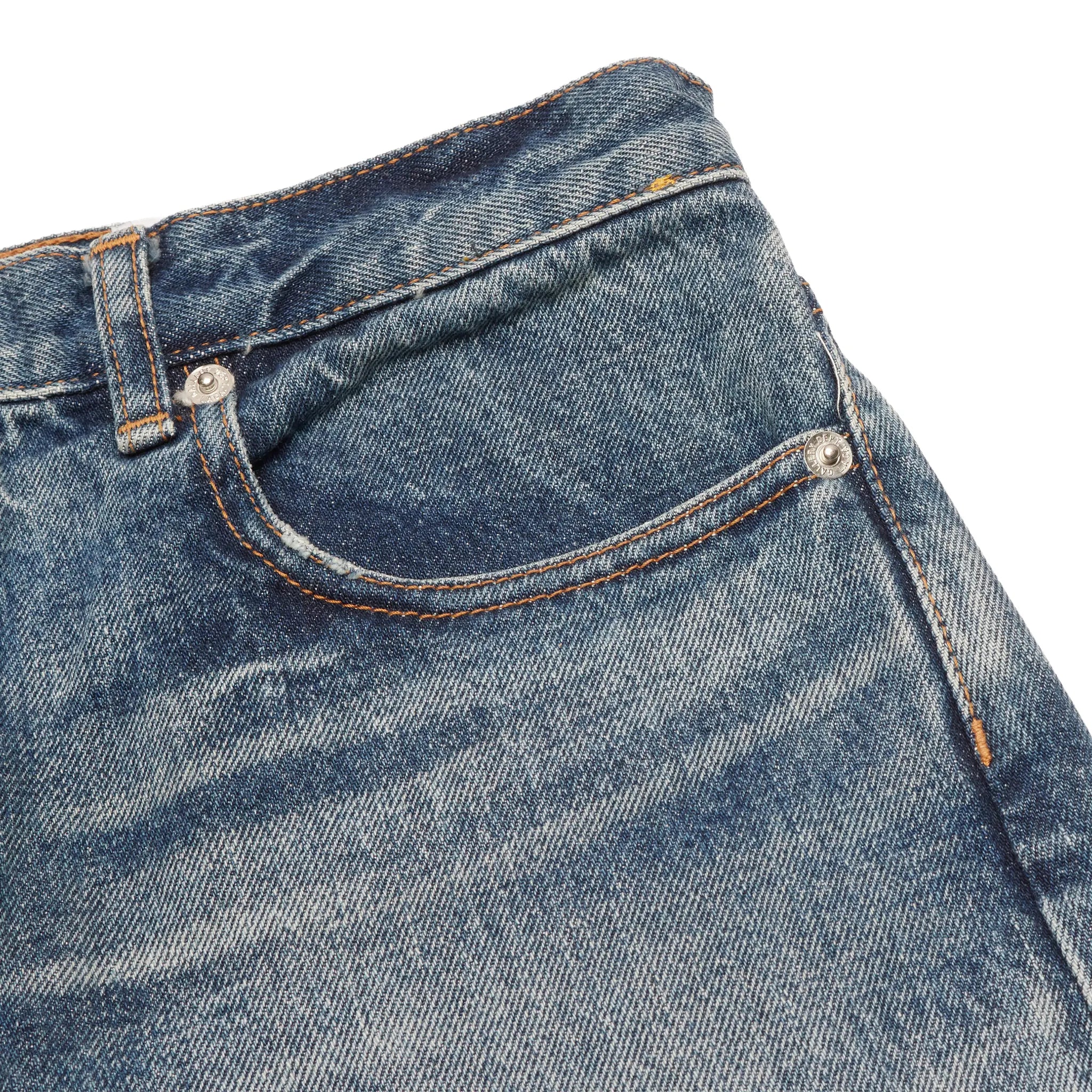 Detailed Back View of Gallery Dept. Indigo Blue Jeans