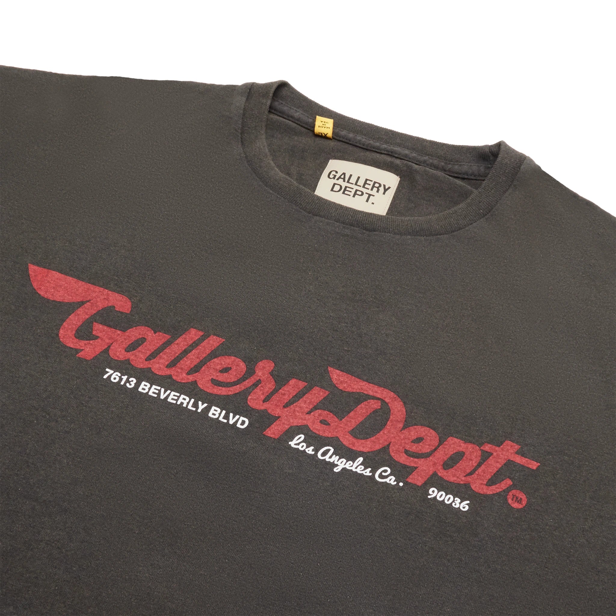 Front logo view of Gallery Dept. Mechanic Black T Shir/t