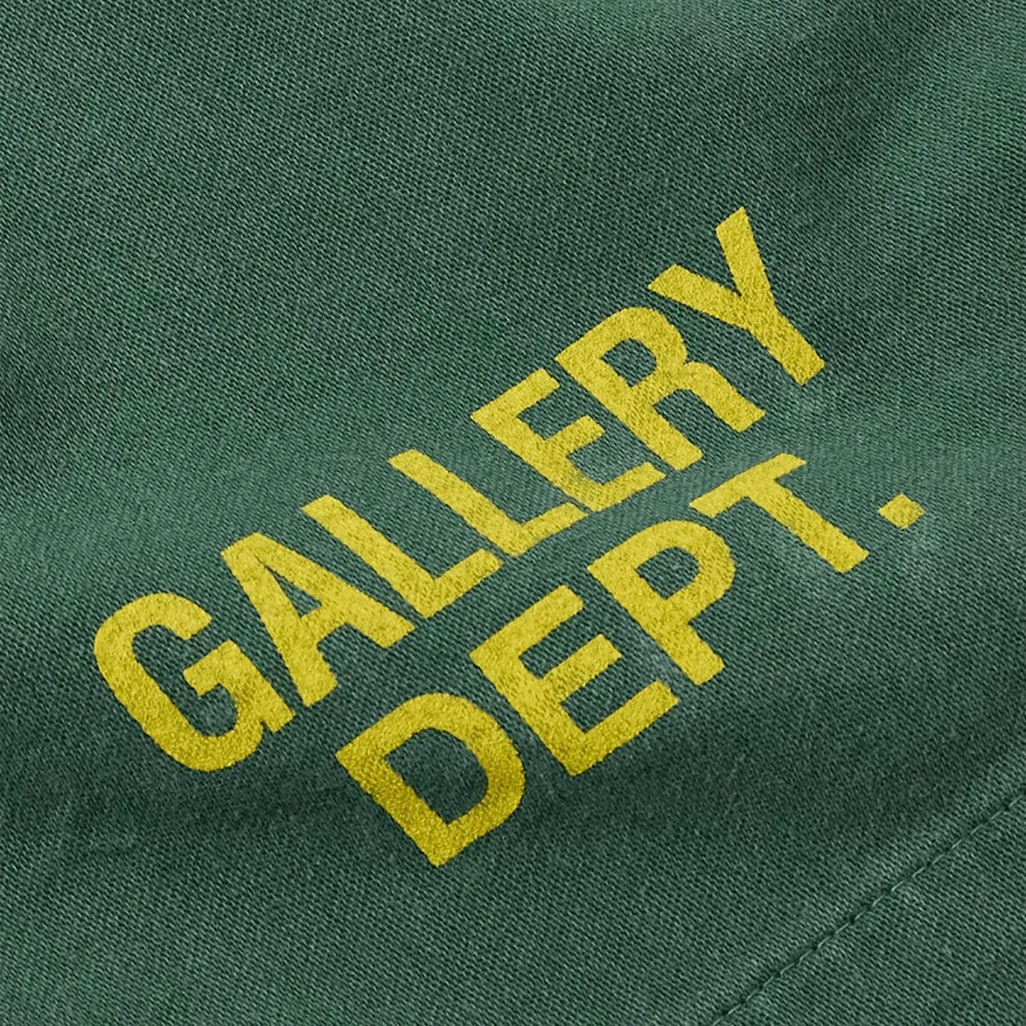 Detailed Logo View of Gallery Dept. Zuma Green Shorts ZS-5410