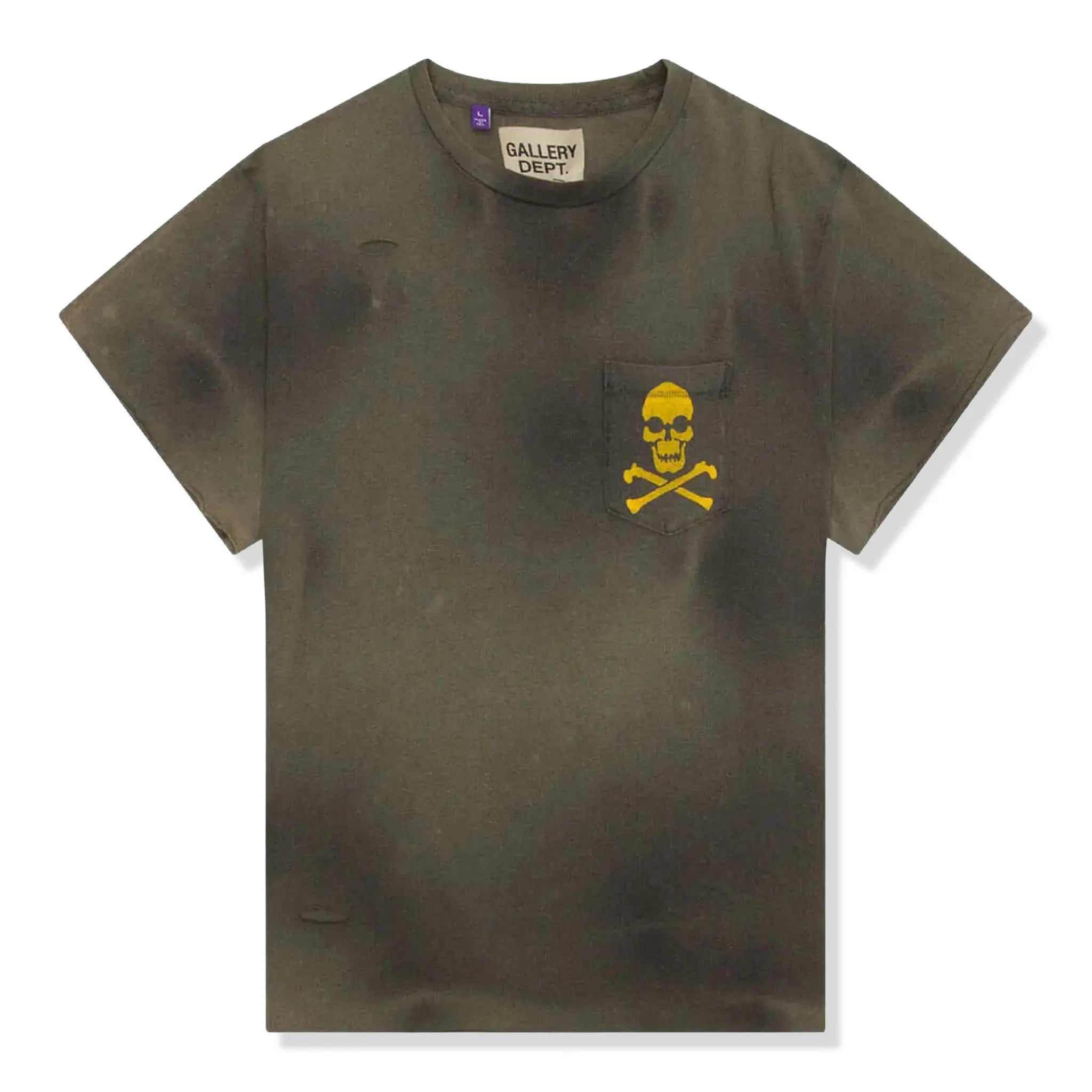 Front View of Gallery Dept. Vintage Black Zip T Shirt ZPT 1000-BLAC