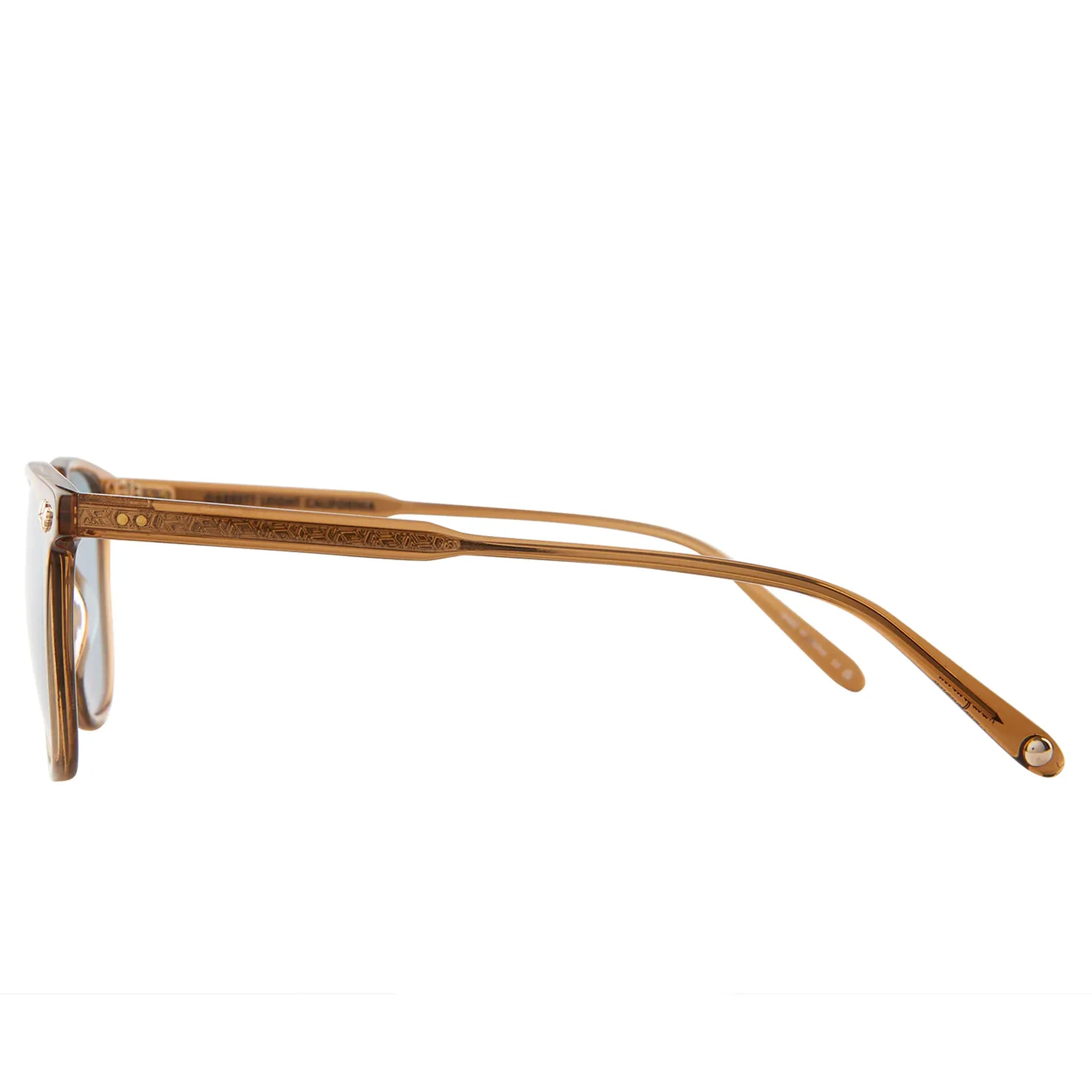 Side View of Garrett Leight Brooks ll Forever Classic Caramel Sunglasses