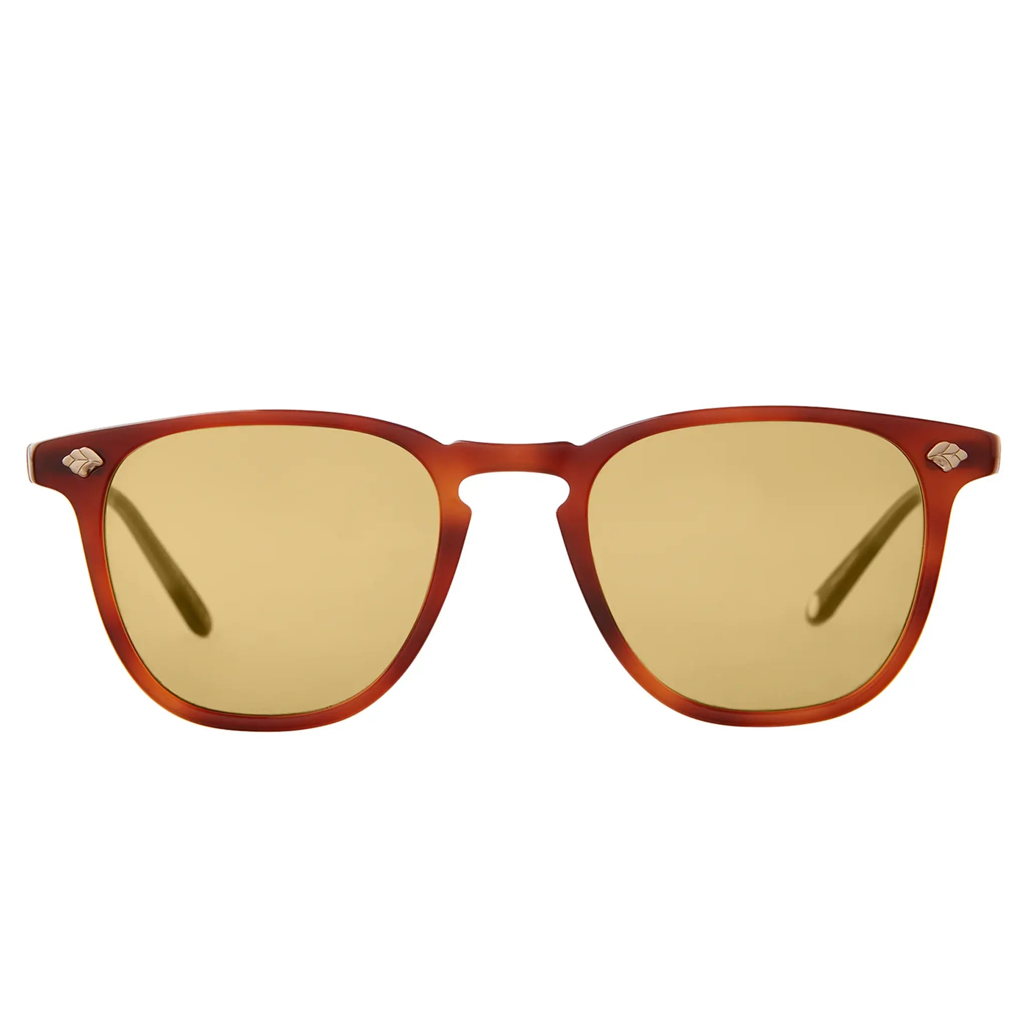 Front View of Garrett Leight Brooks ll Forever Classic Vintage Burnt Tortoise Sunglasses