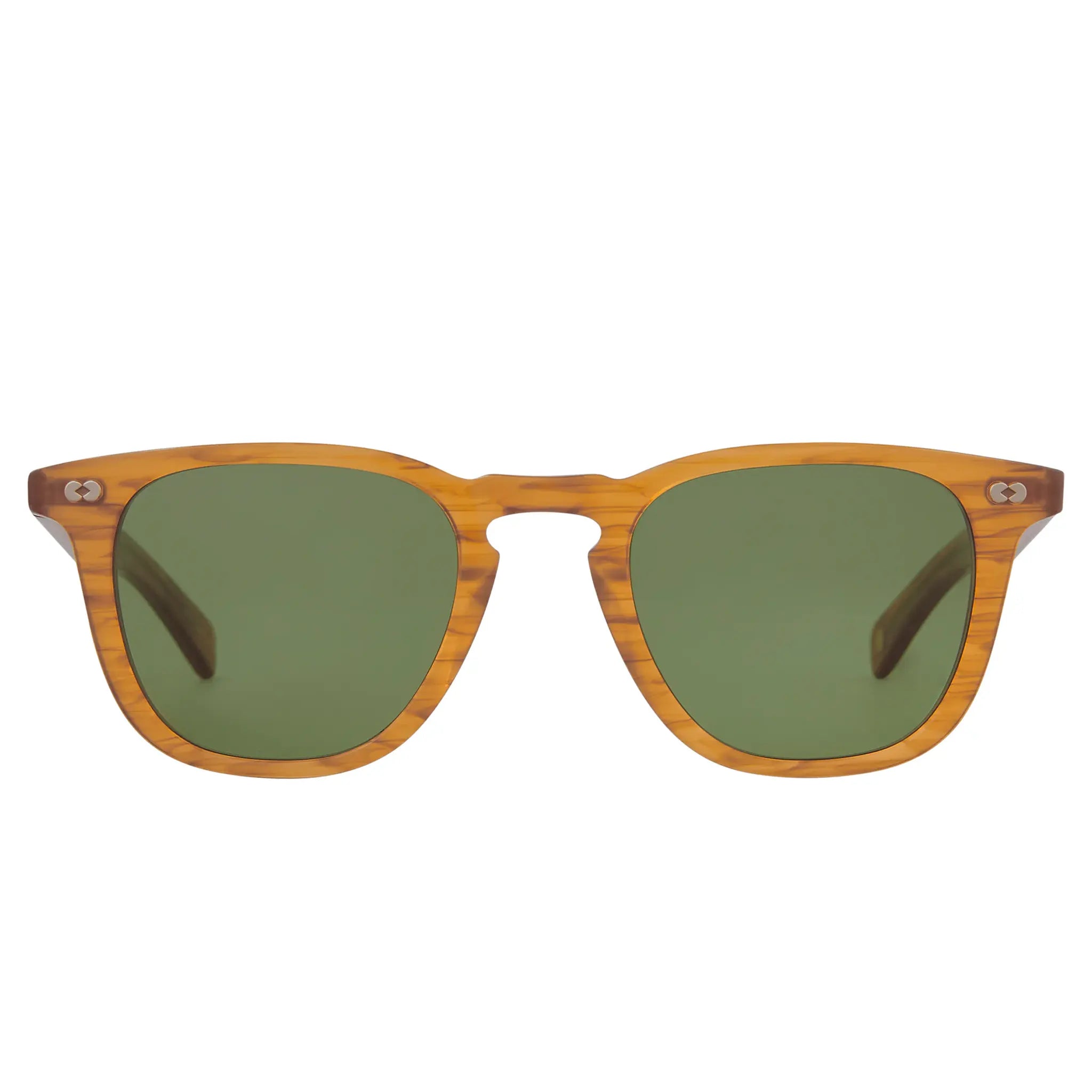 Front View of Garrett Leight Brooks X Forever Classic Butterscotch Sunglasses