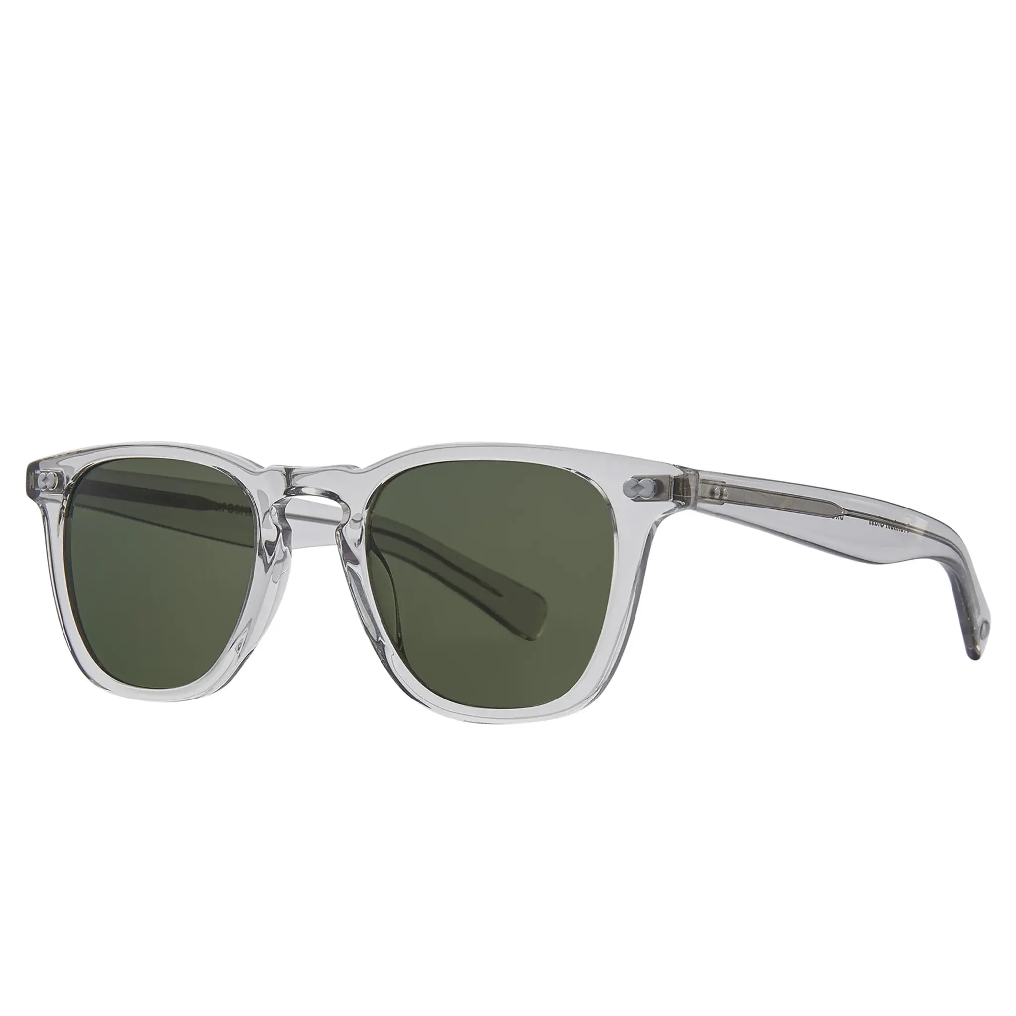 Front Side View of Garrett Leight Brooks X Forever Classic Light Light Grey Sunglasses