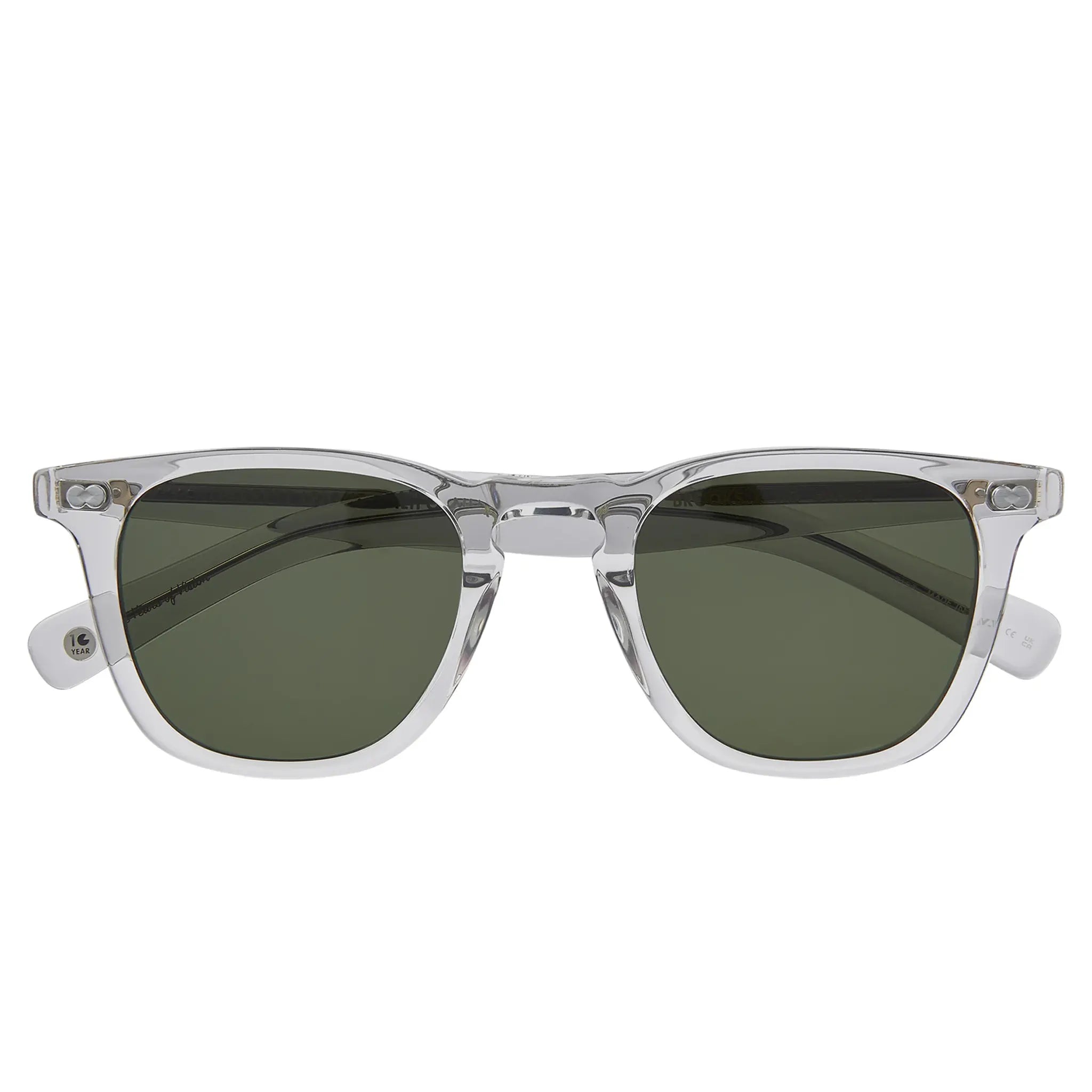 Front View of Garrett Leight Brooks X Forever Classic Light Light Grey Sunglasses