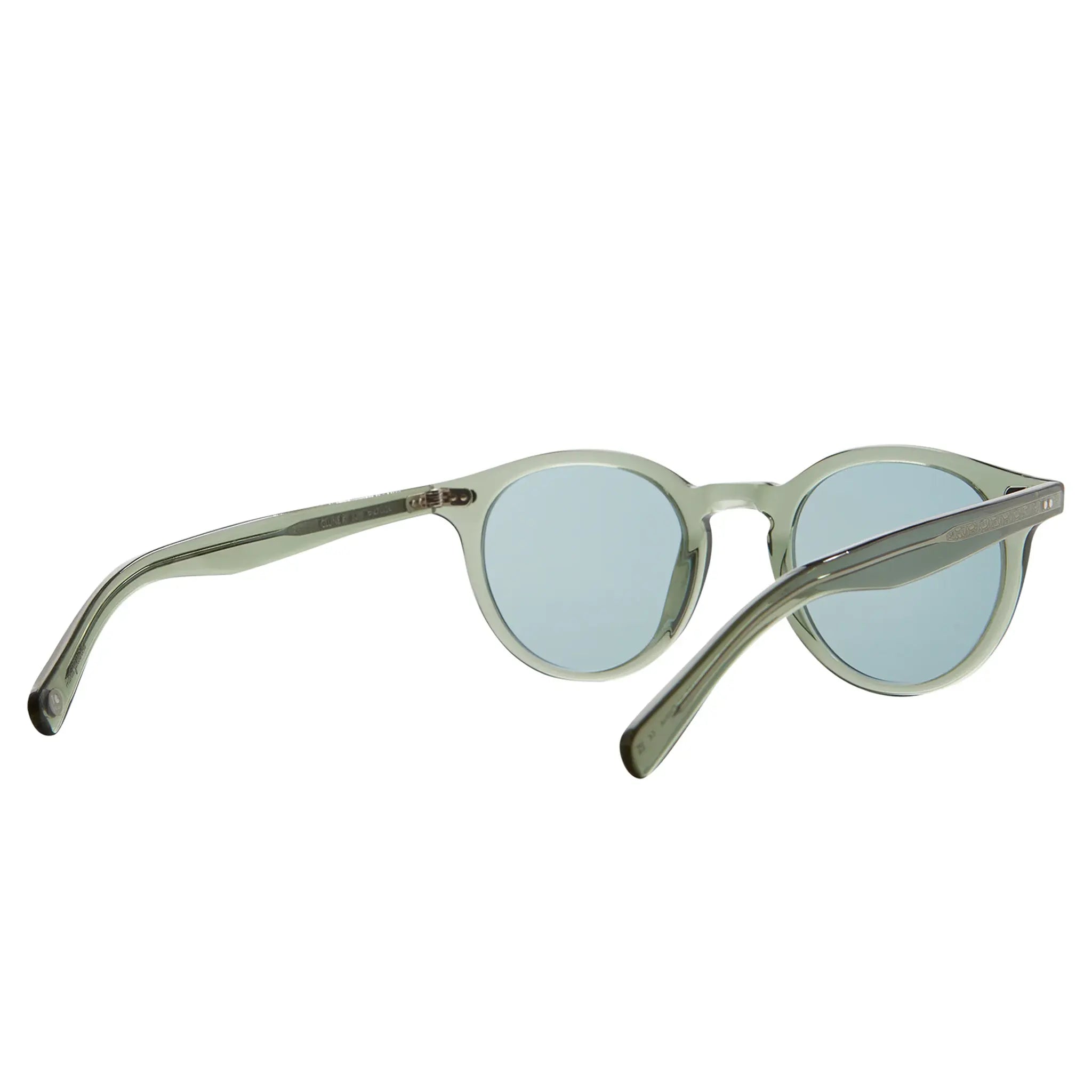 Back Side View of Garrett Leight Clune X Forever Classic Juniper Sunglasses 2129-47-JUN/PBLU