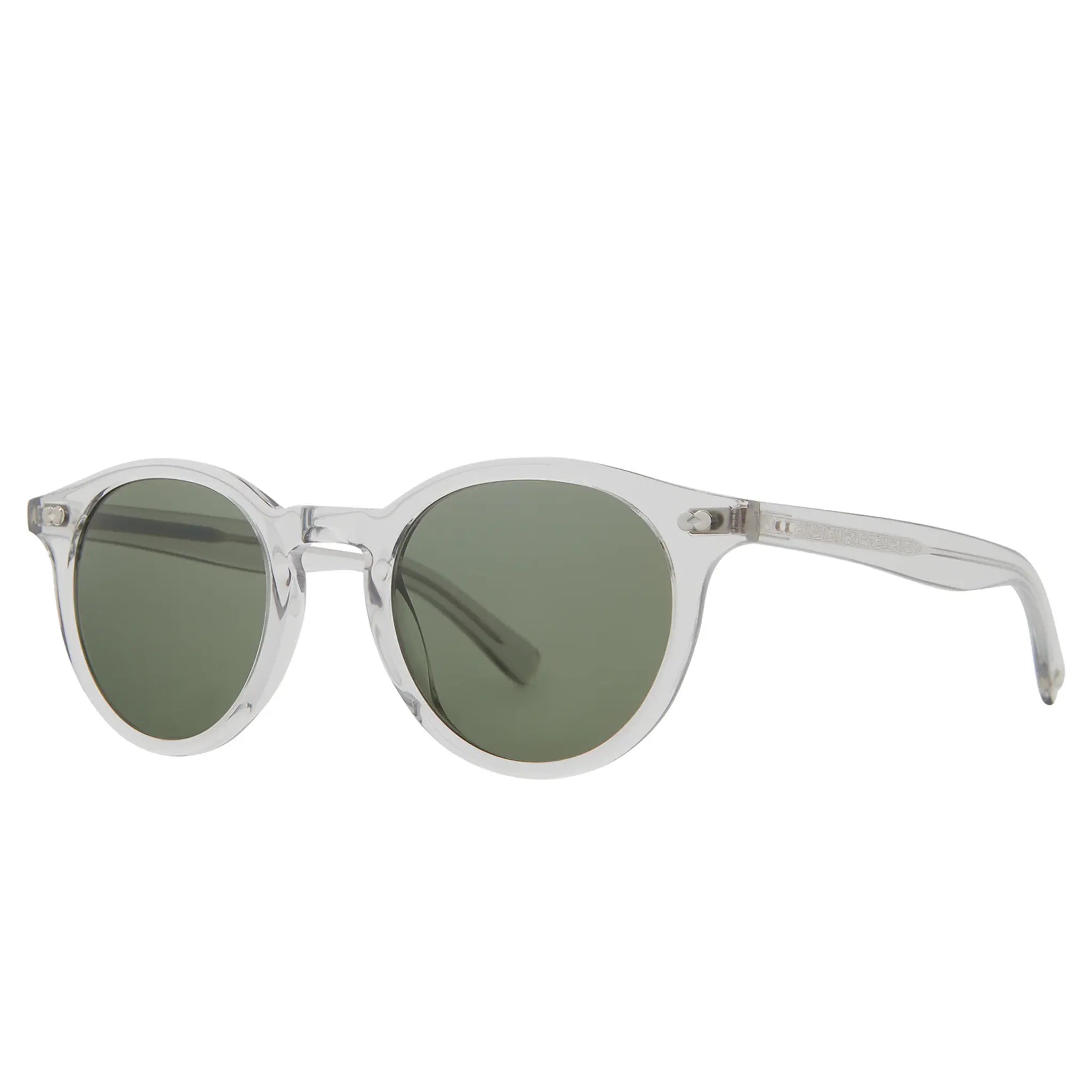 Front Side View of Garrett Leight Clune X Forever Classic Light Light Grey Sunglasses 2129-47-LLG/PG15