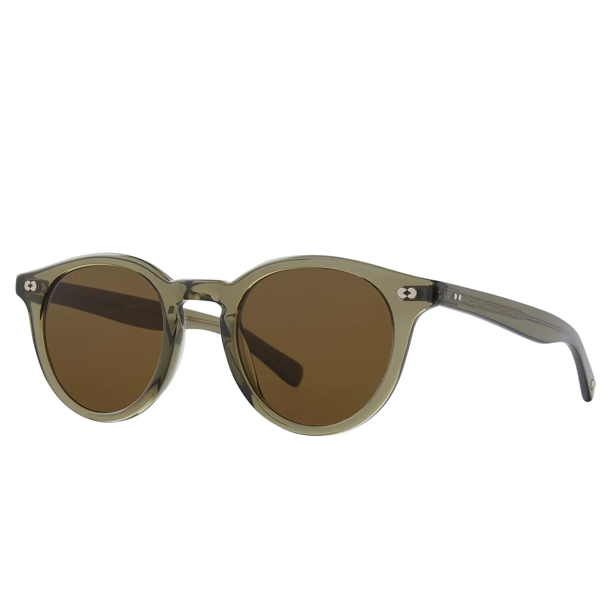 Front Side View of Garrett Leight Clune X Forever Classic Willow Sunglasses 2129-47-WIL/PCOF