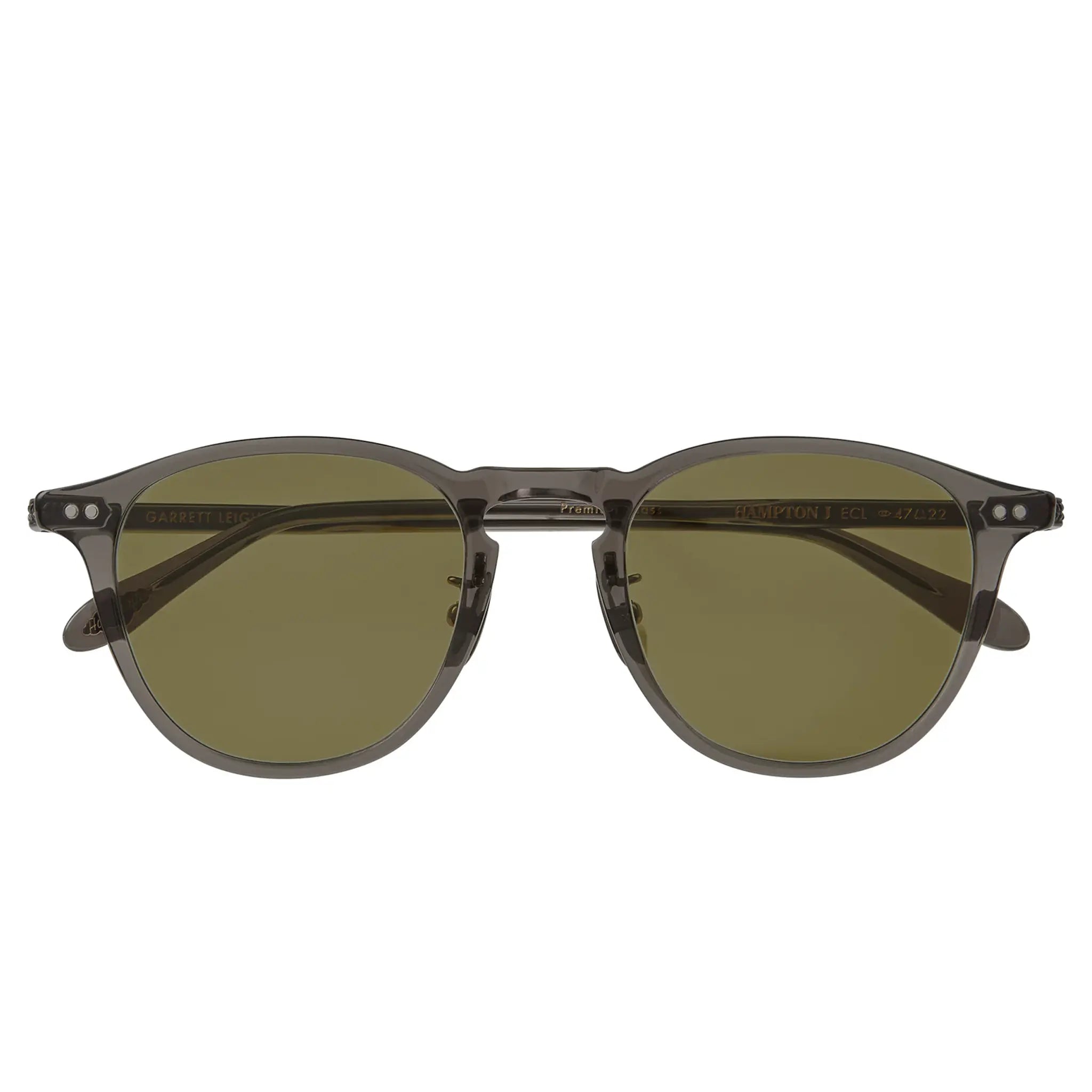 Front View of Garrett Leight Hampton J Forever Classic Eclipse Sunglasses 2165-47-ECL/PMJTO