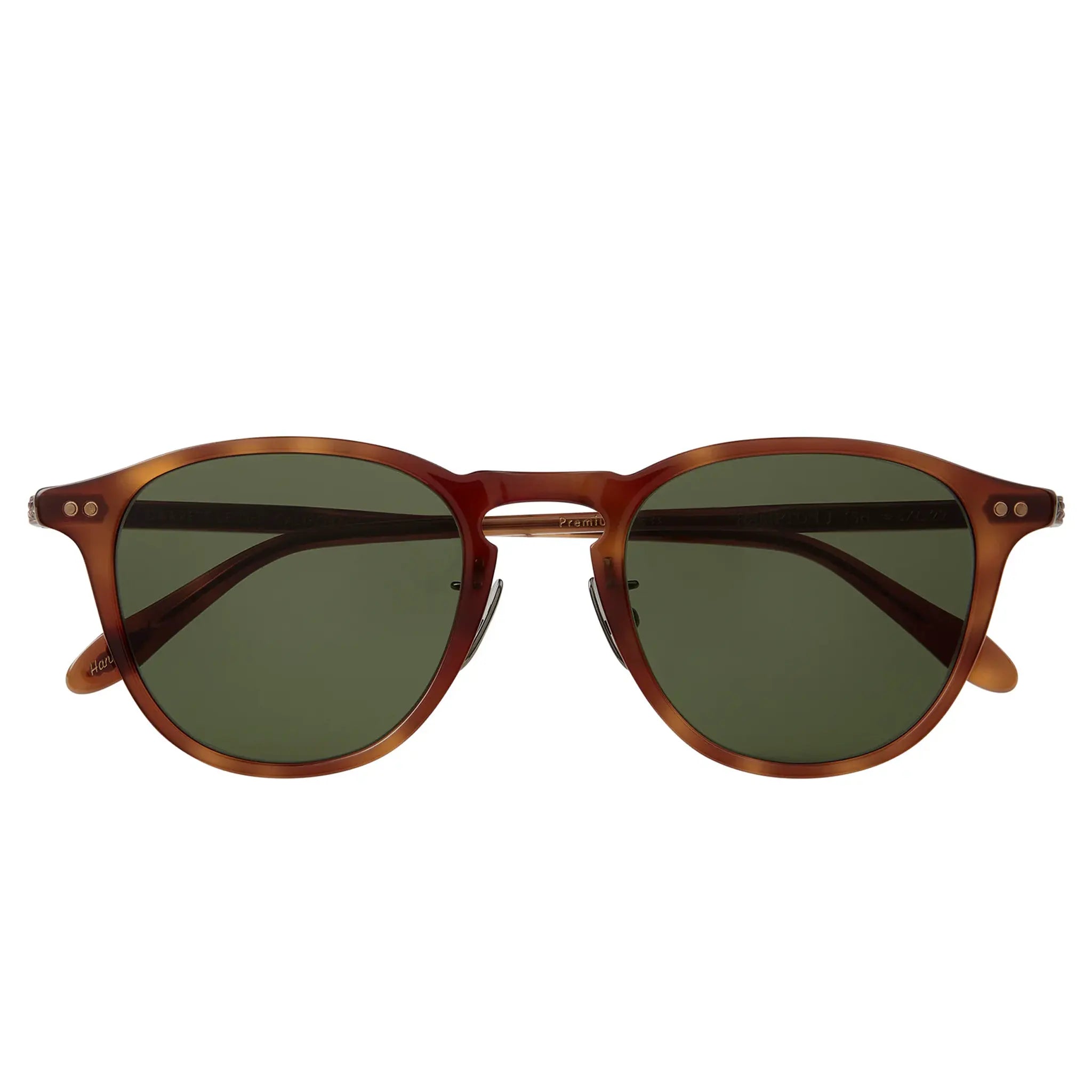 Front View of Garrett Leight Hampton J Forever Classic Tortoishelly Sunglasses 2165-47-TSH/PG15