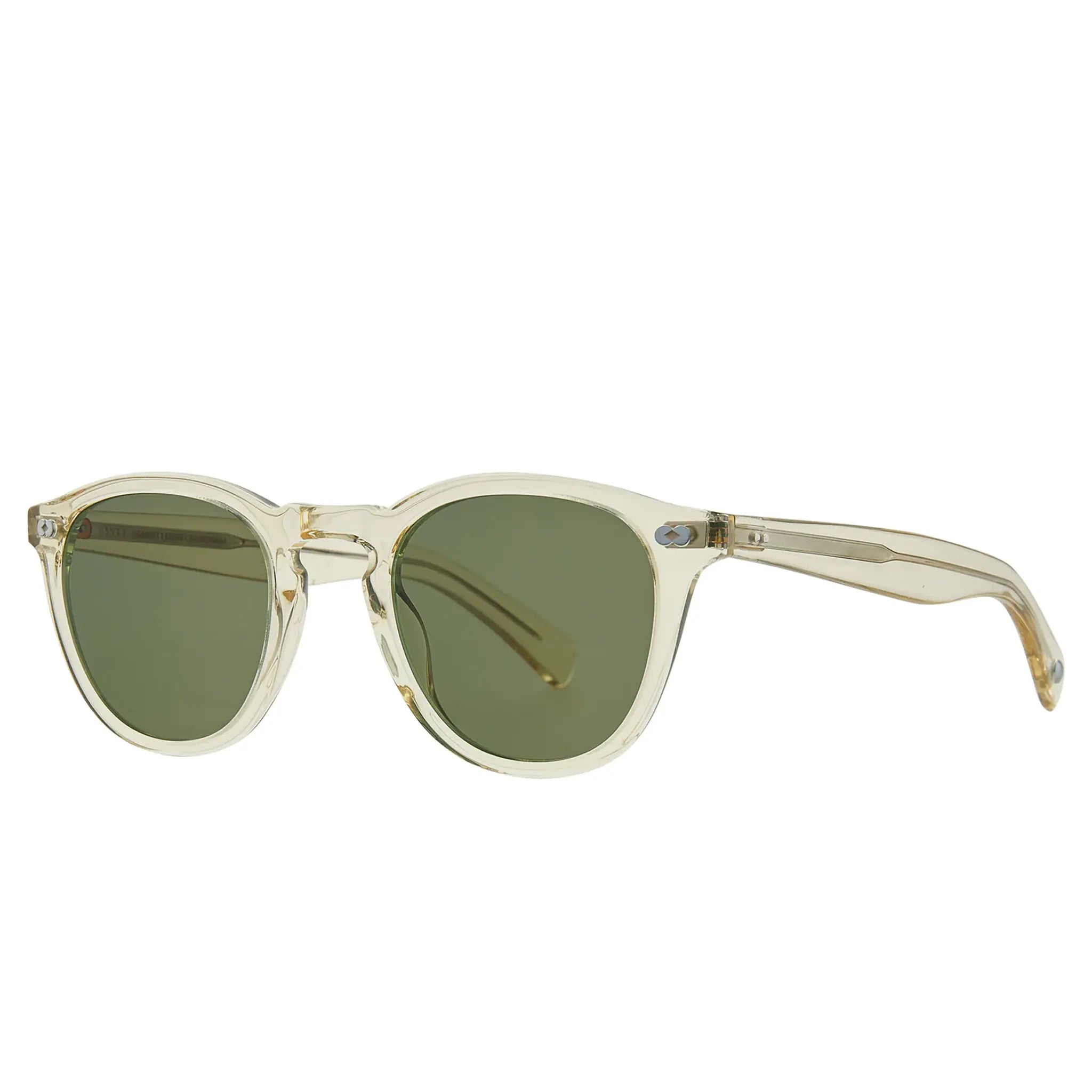 Front Side View of Garrett Leight Hampton X Forever Classic Pure Glass Sunglasses