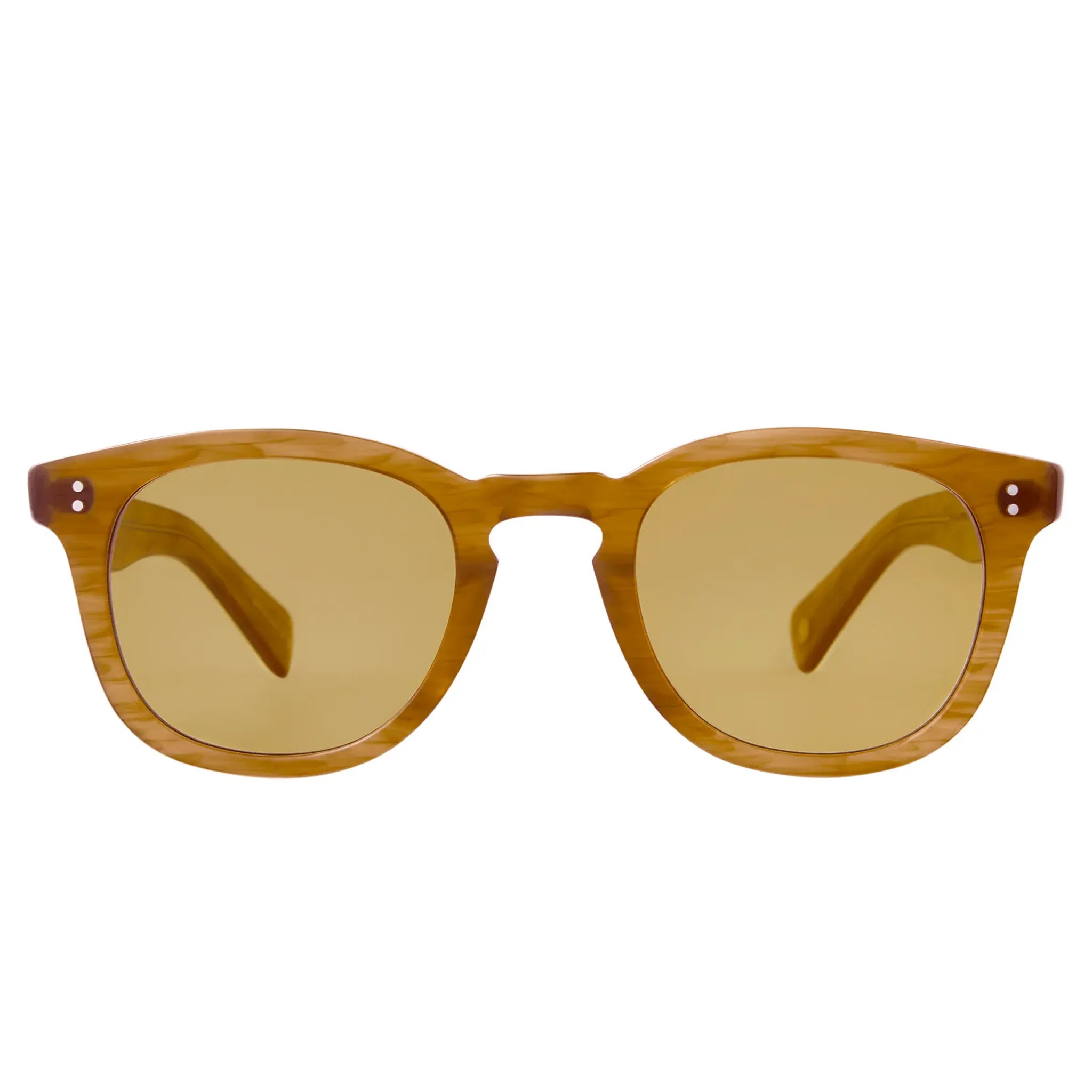 Front View of Garrett Leight Kinney II Forever Classic Butterscotch Sunglasses 2158-47-BT/SFPM