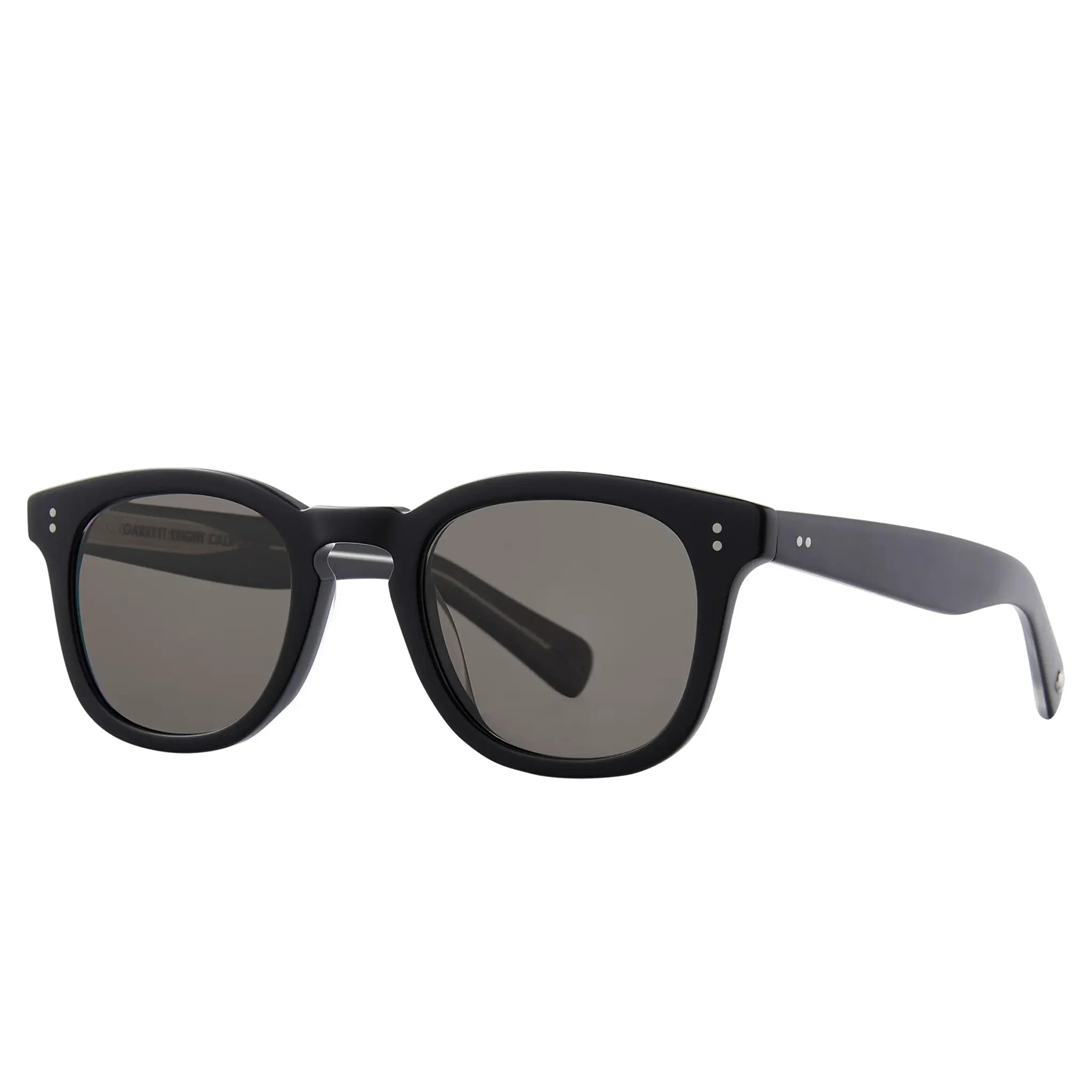 Front Side View of Garrett Leight Kinney II Forever Classic Matte Black Sunglasses