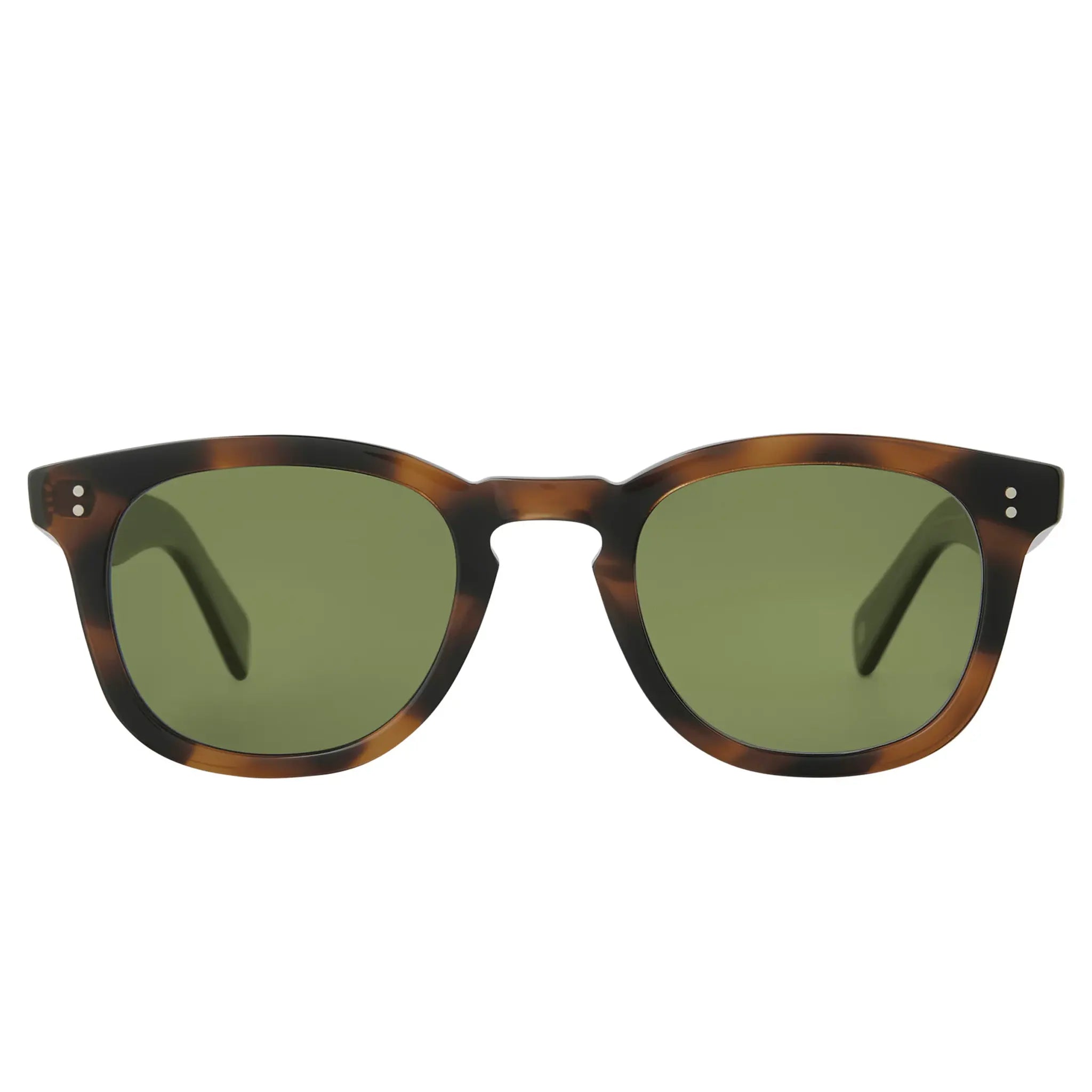 Front View of Garrett Leight Kinney II Forever Classic Spotted Brown Shell Sunglasses