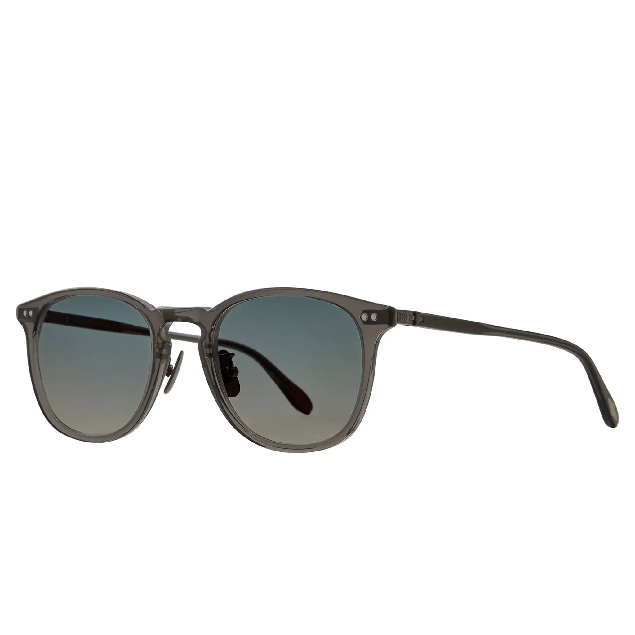 Front Side View of Garrett Leight Kinney J Forever Classic Eclipse Sunglasses 2168-49-ECL/PTWLG