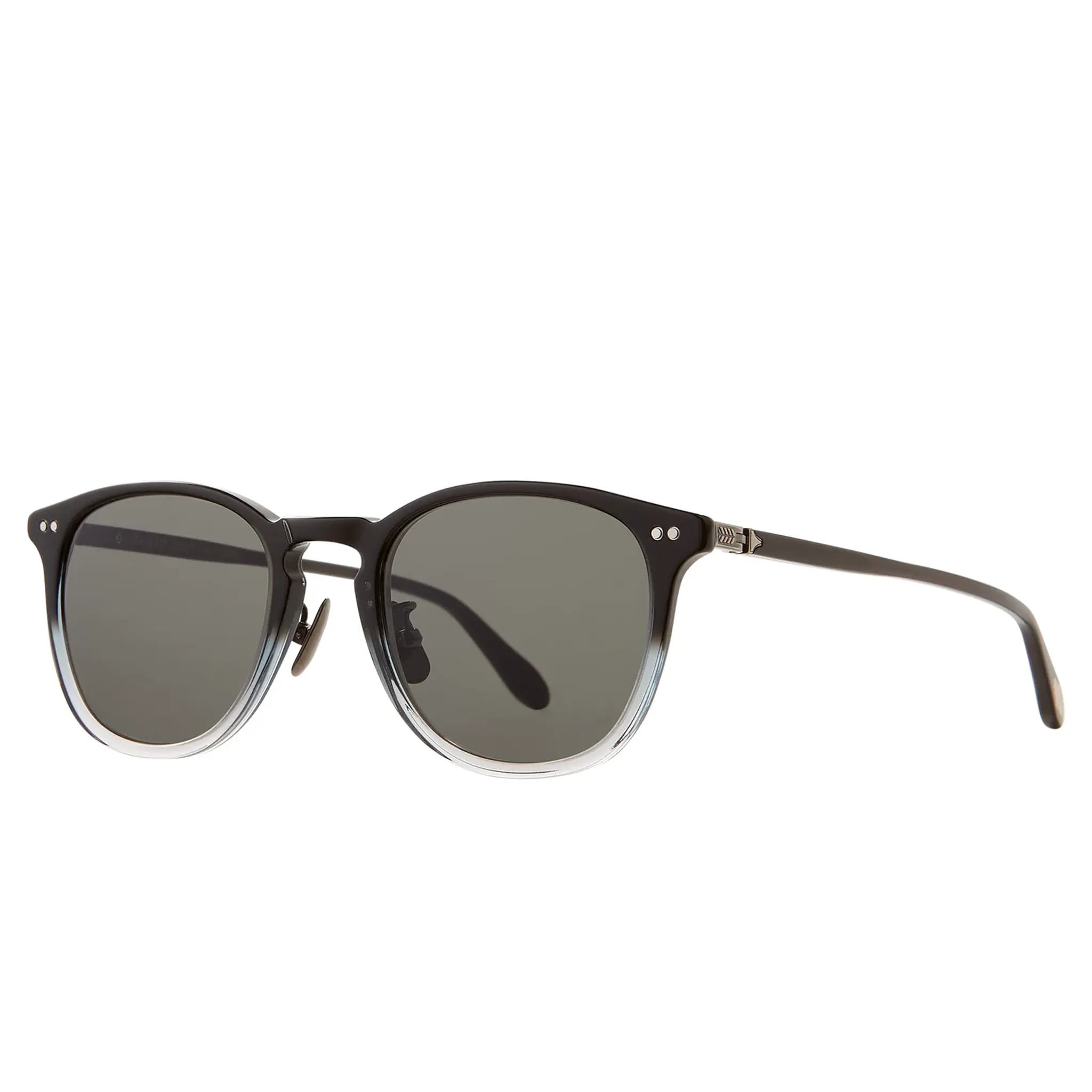 Front Side View of Garrett Leight Kinney J Forever Classic Graphite Fade Sunglasses 2168-49-GPF/PGY