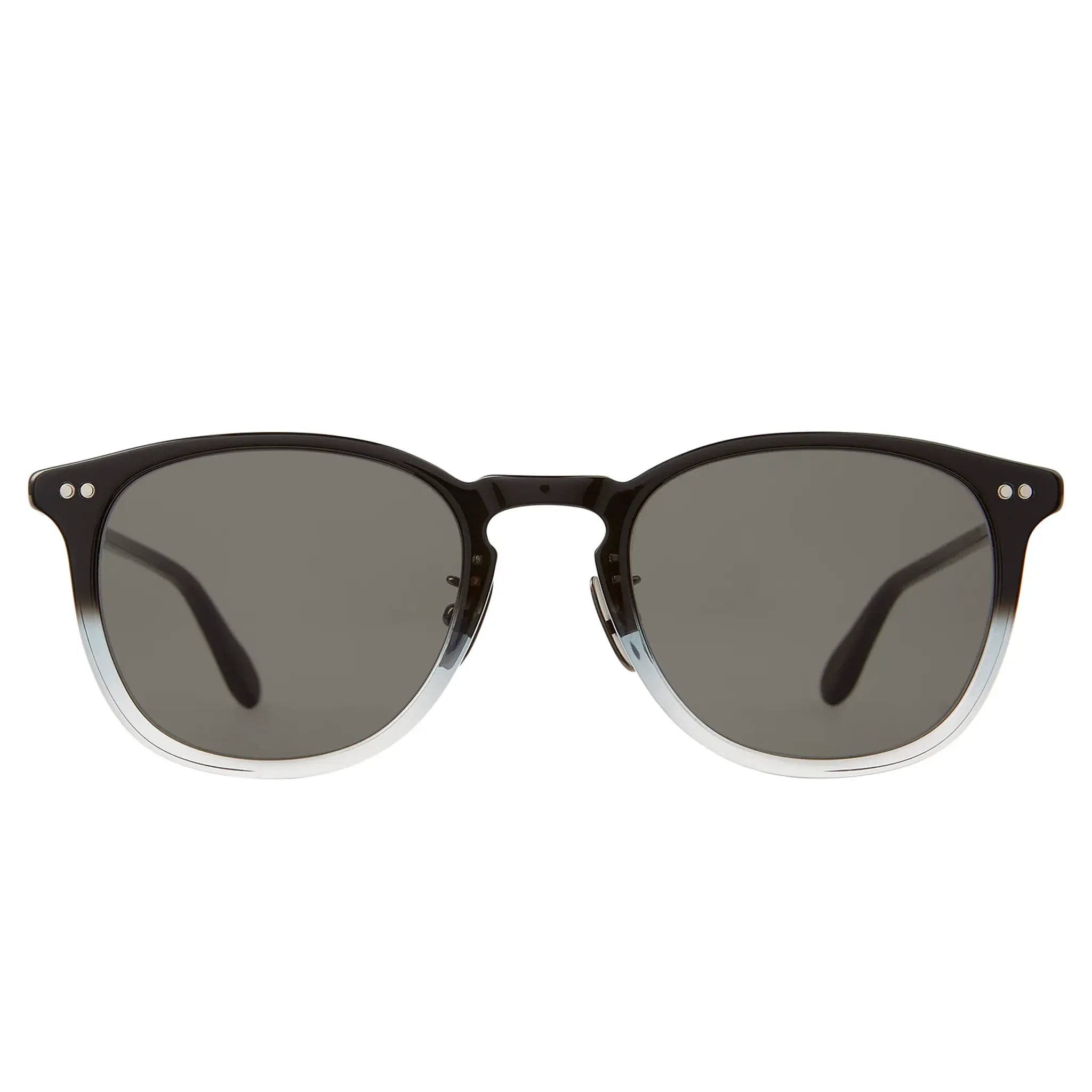 Front View of Garrett Leight Kinney J Forever Classic Graphite Fade Sunglasses 2168-49-GPF/PGY