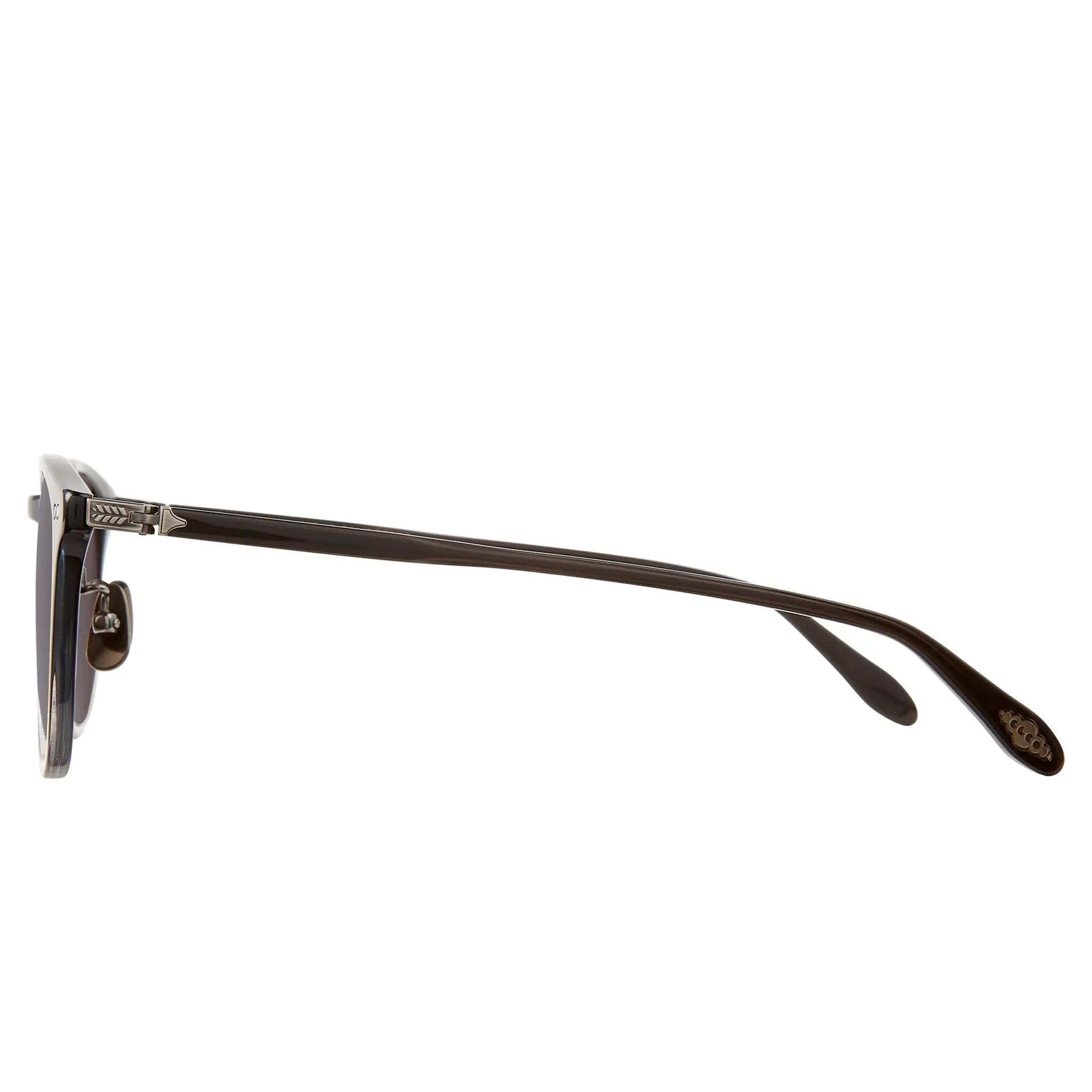Side View of Garrett Leight Kinney J Forever Classic Graphite Fade Sunglasses 2168-49-GPF/PGY