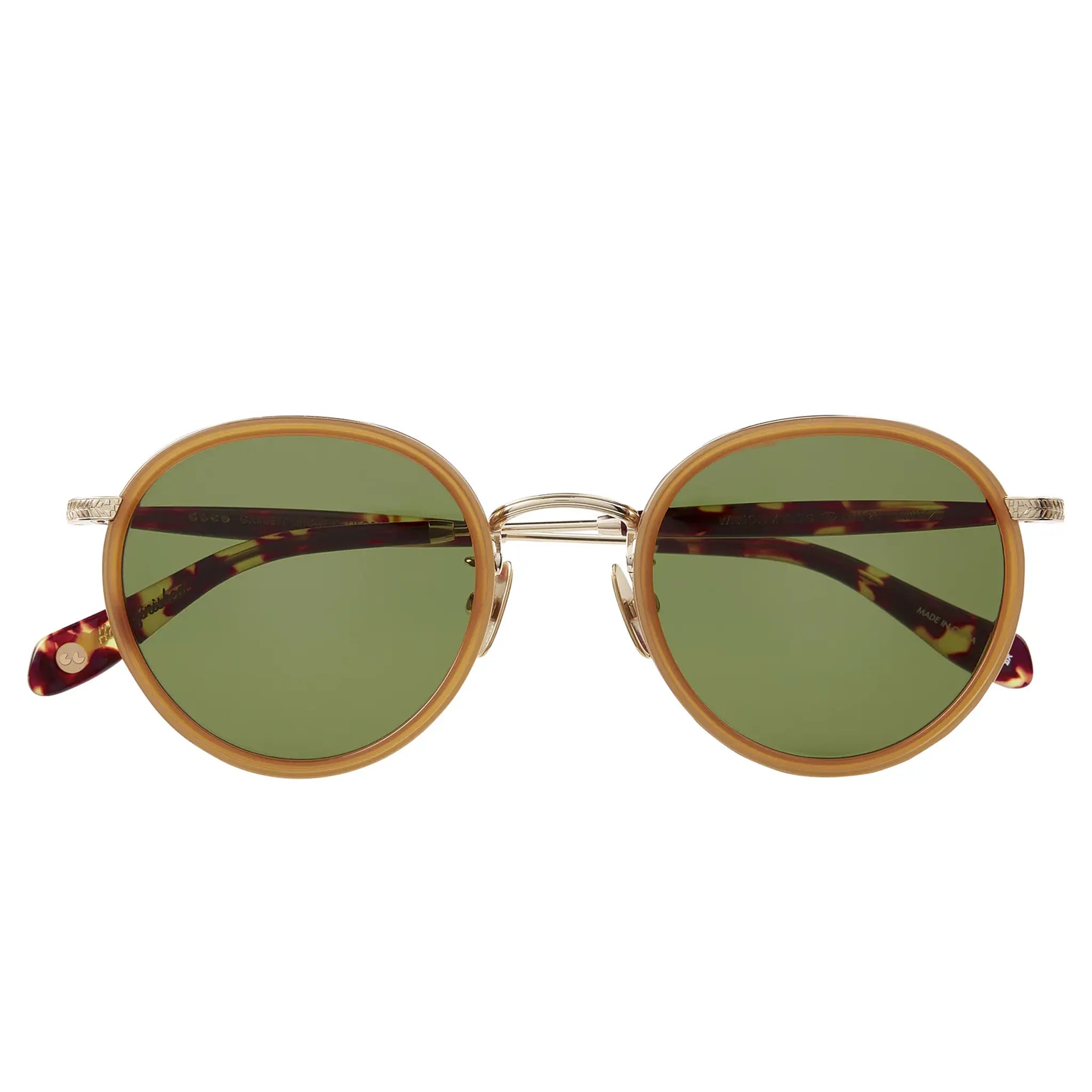 Front View of Garrett Leight Wilson X Forever Classic Summer Sun Gold Sunglasses