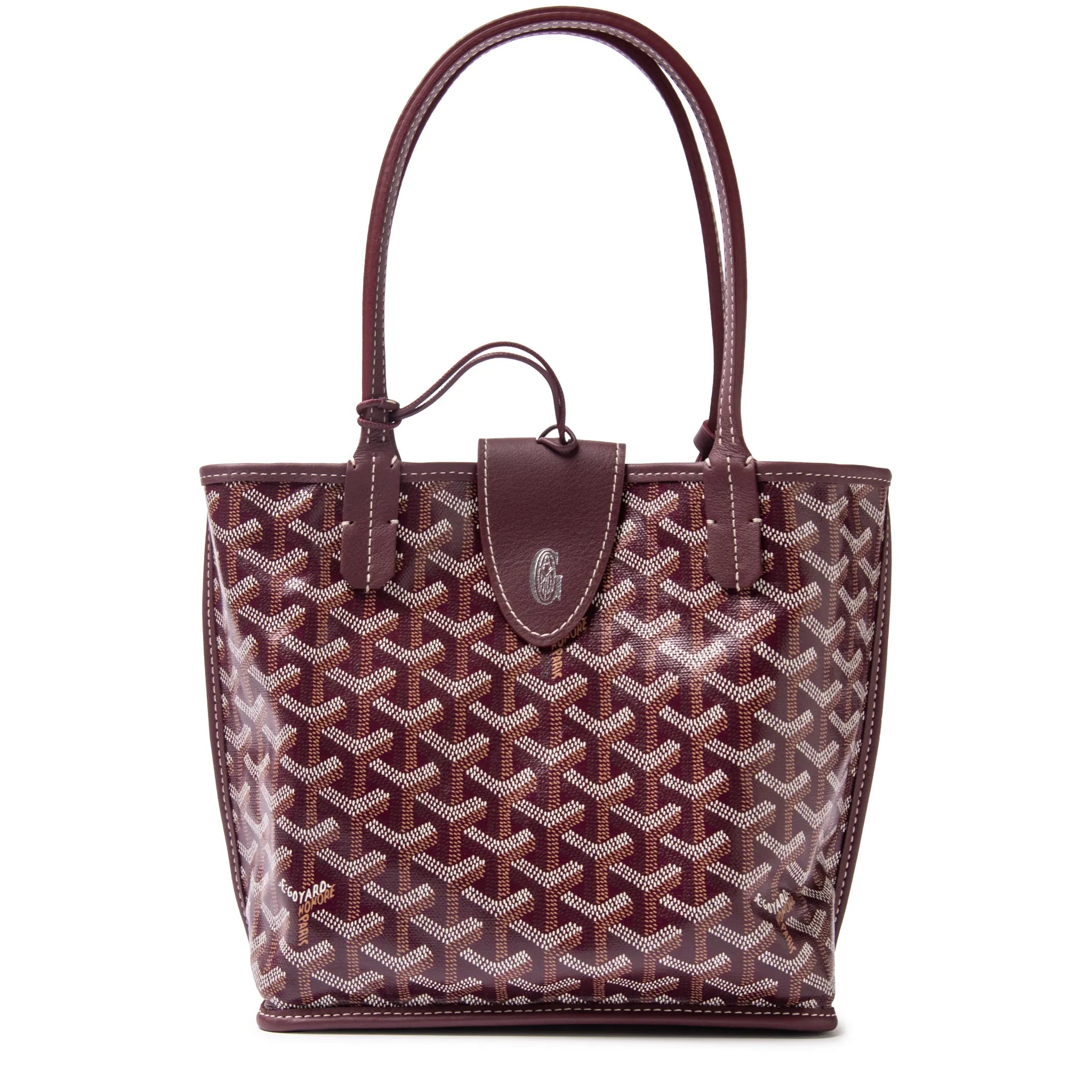Front View of Goyard Anjou Mini Burgundy BagANJCROMINCG33TY33P