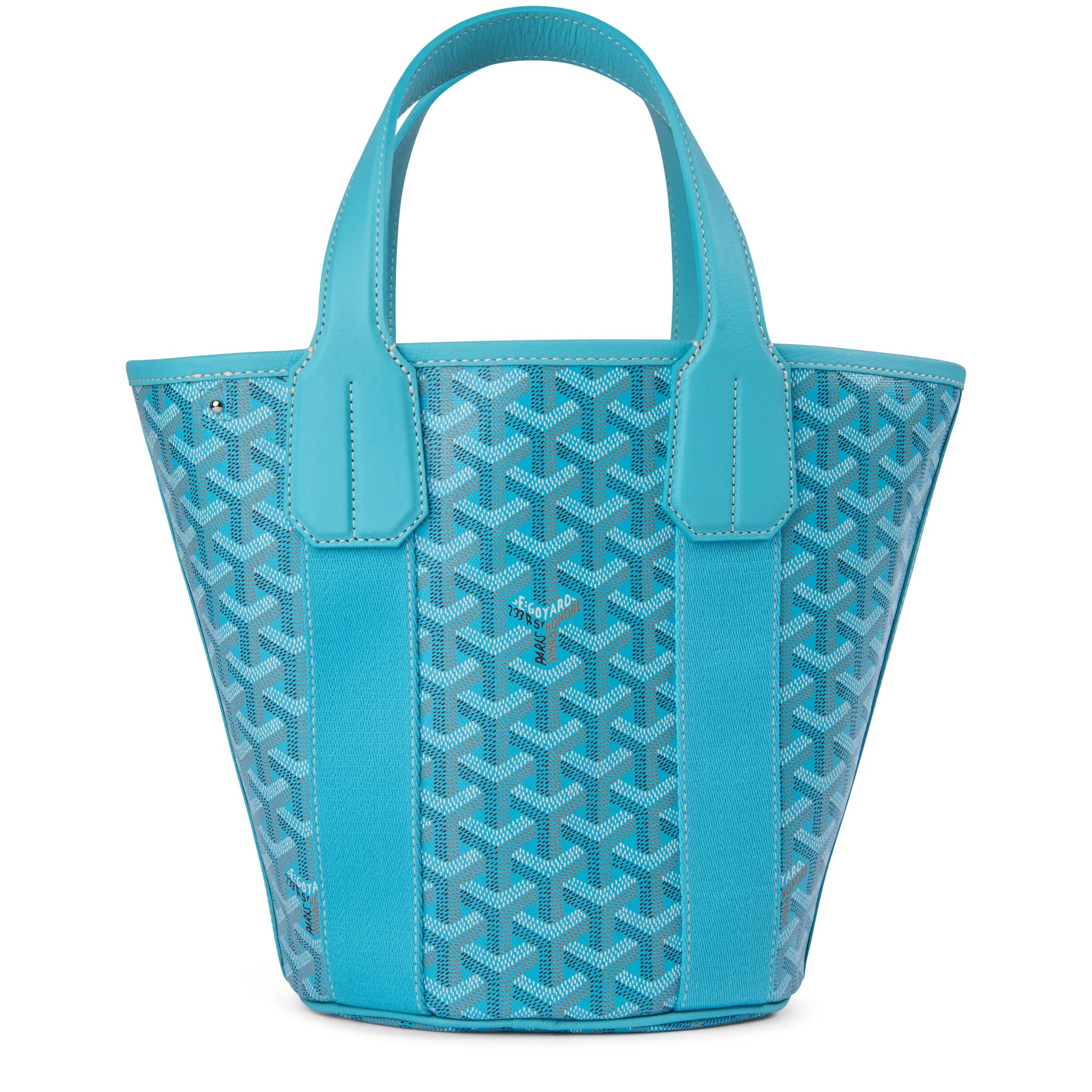 Back view of Goyard Belharra Turquoise PM Tote Bag BELHARPMLTY11CL11P