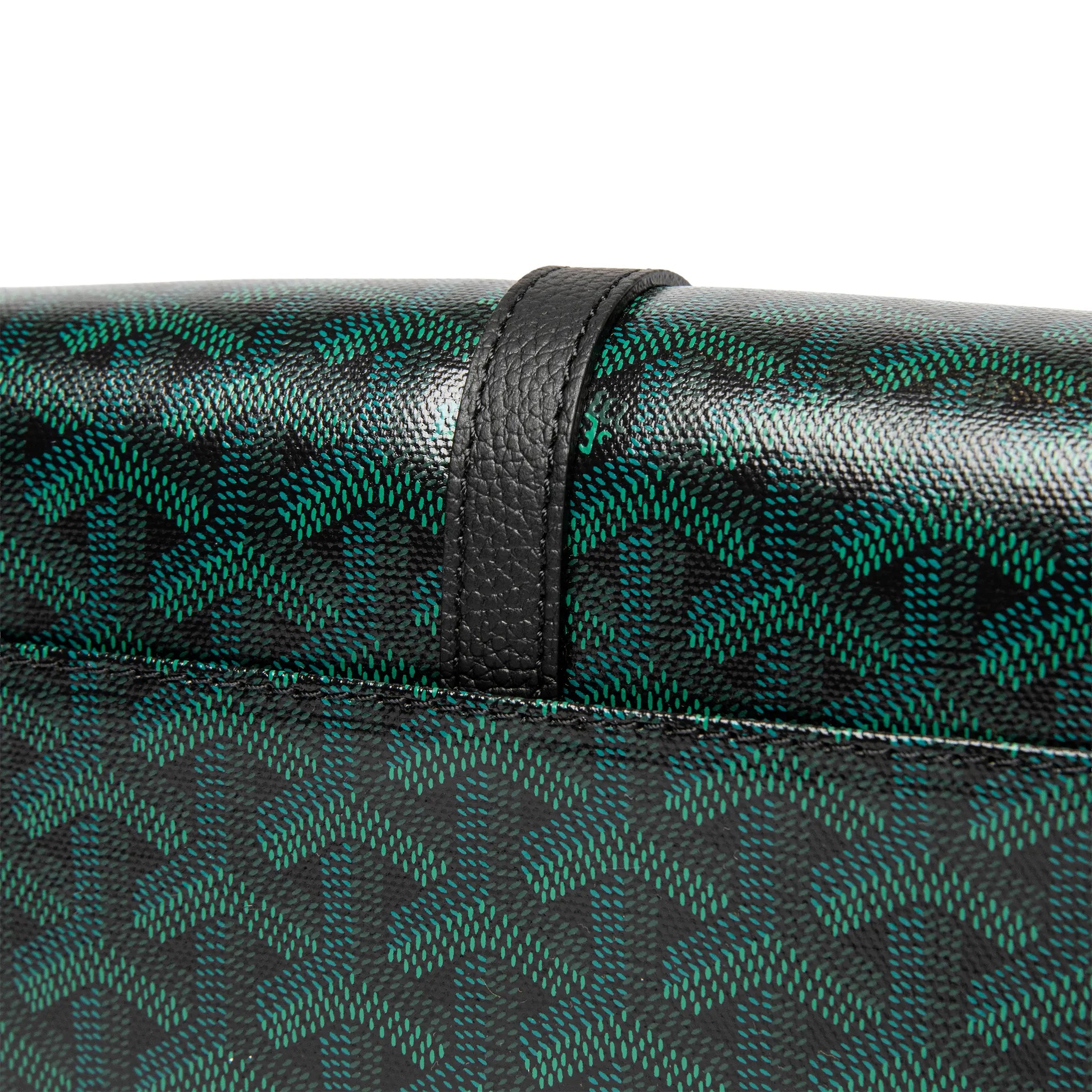 Detailed View of Goyard Belvedere PM Evergreen Messenger Bag BELVE3PMLTY79CG79P