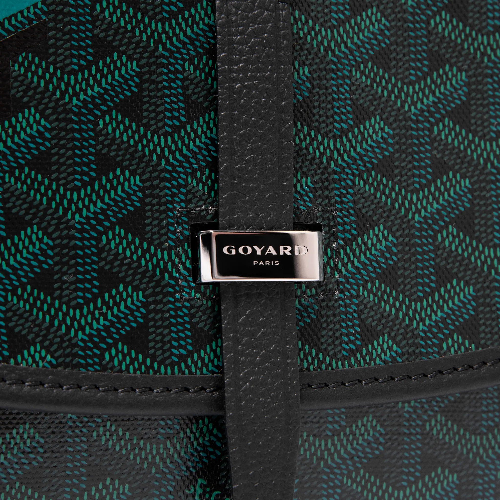 Detailed View of Goyard Belvedere PM Evergreen Messenger Bag BELVE3PMLTY79CG79P