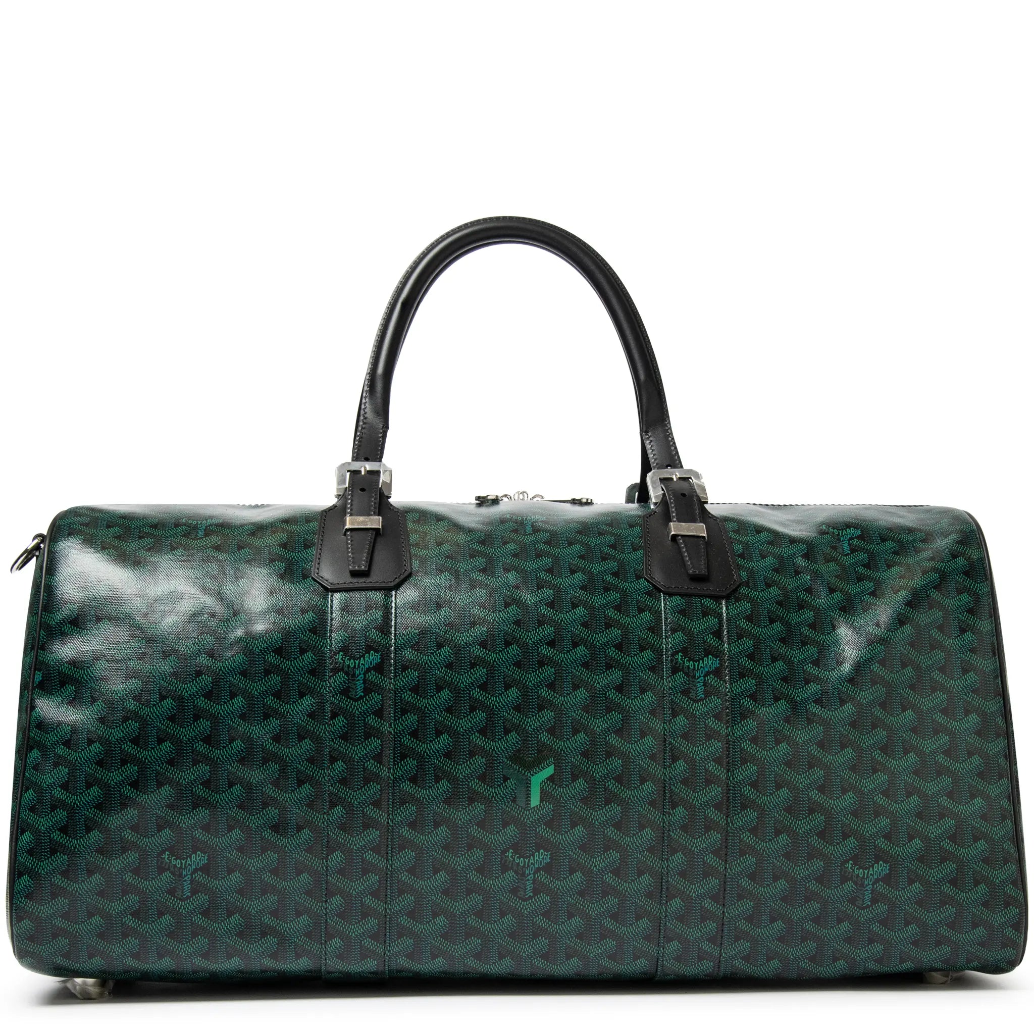 Front View of Goyard Boston 50 Evergreen Bag BOSTON050TY79CL79P