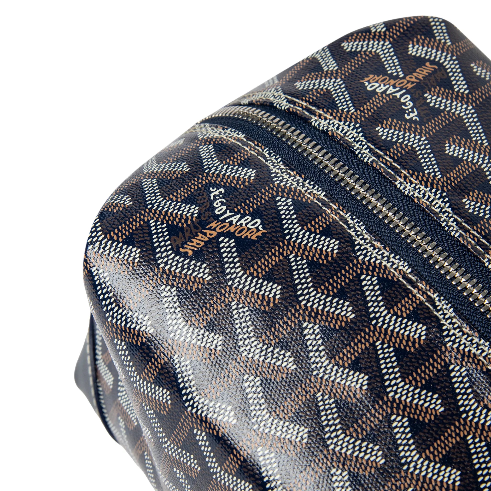 Detailed View of Goyard Bowling 25 Navy Toiletry Bag BOWLIN025TY12CL12P