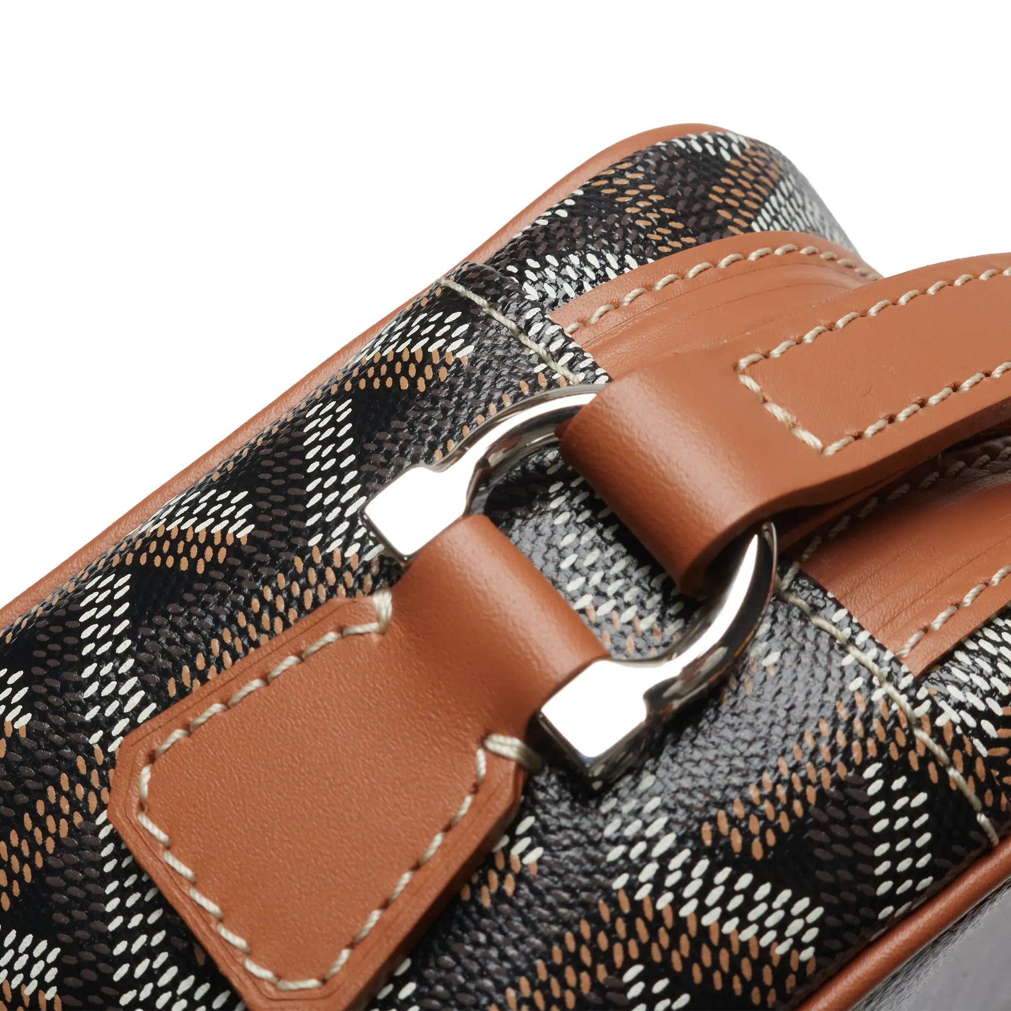 Detailed View of Goyard Cap-Vert PM Black Tan Bag CAPVE2PMLTY01CL03P