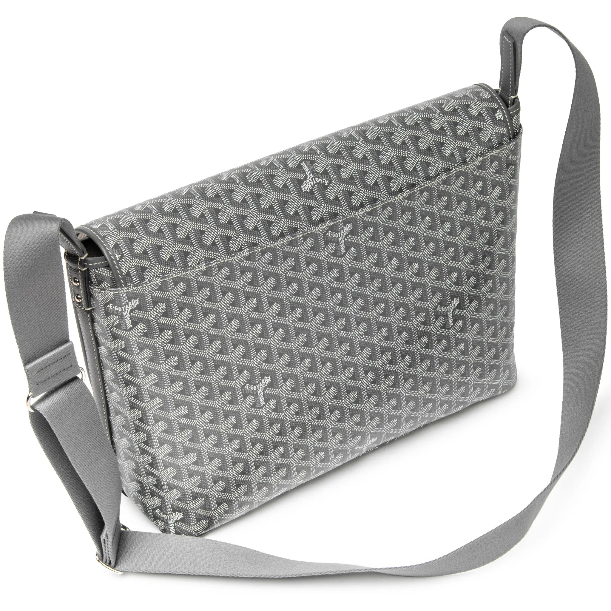 Full View of Goyard Capetien MM Grey Messenger Bag CAPETIMMLTY51CG51P