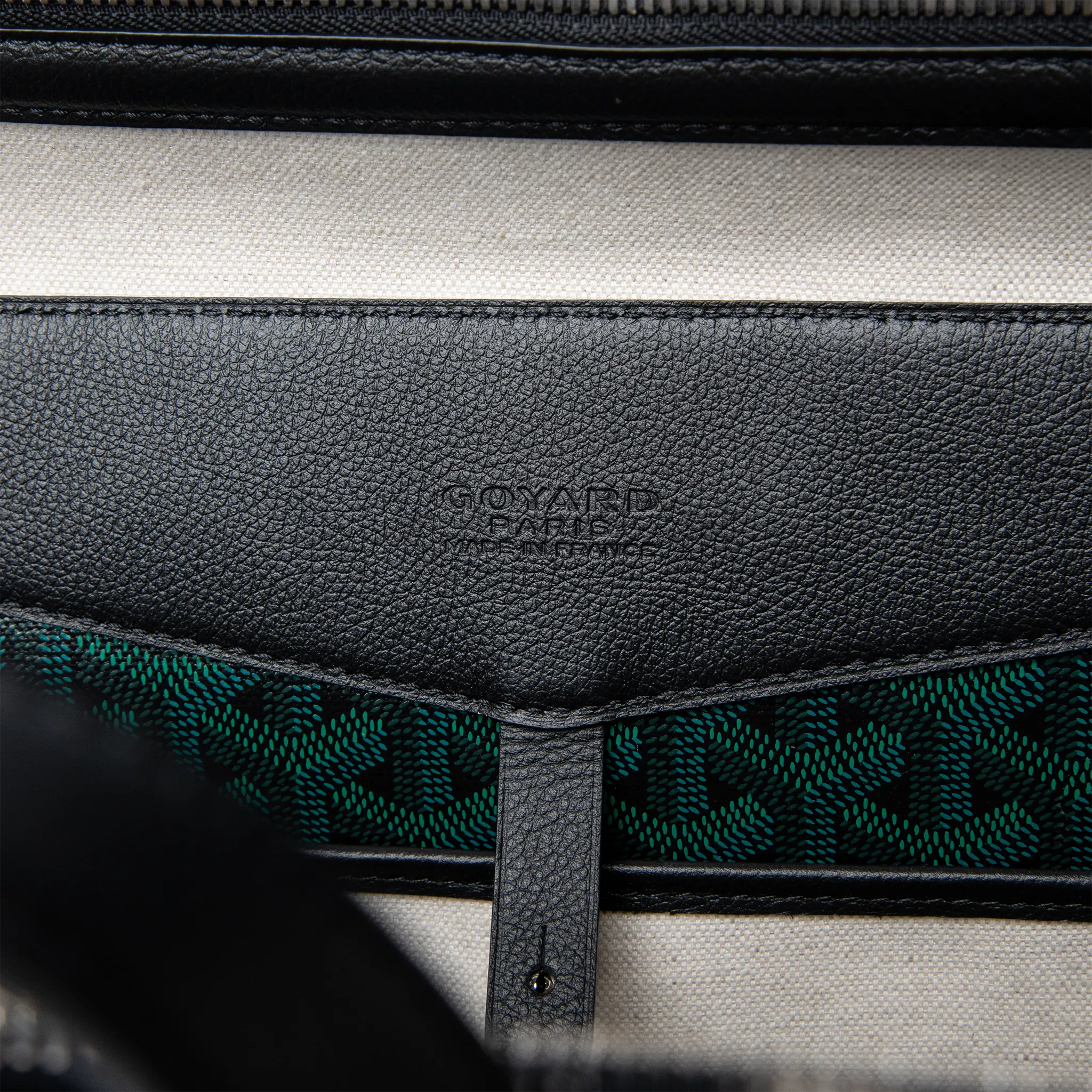 Inside View of Goyard Cisalpin Evergreen Backpack CISALPMMLTY79CL79P