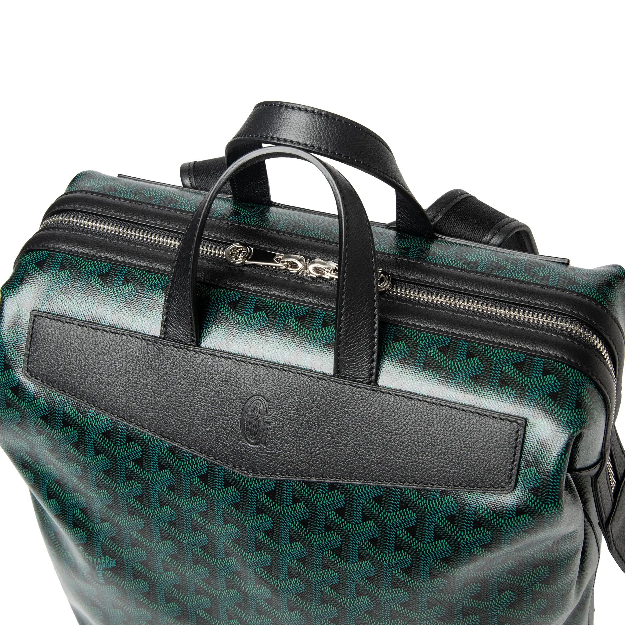 Upper View of Goyard Cisalpin Evergreen Backpack CISALPMMLTY79CL79P