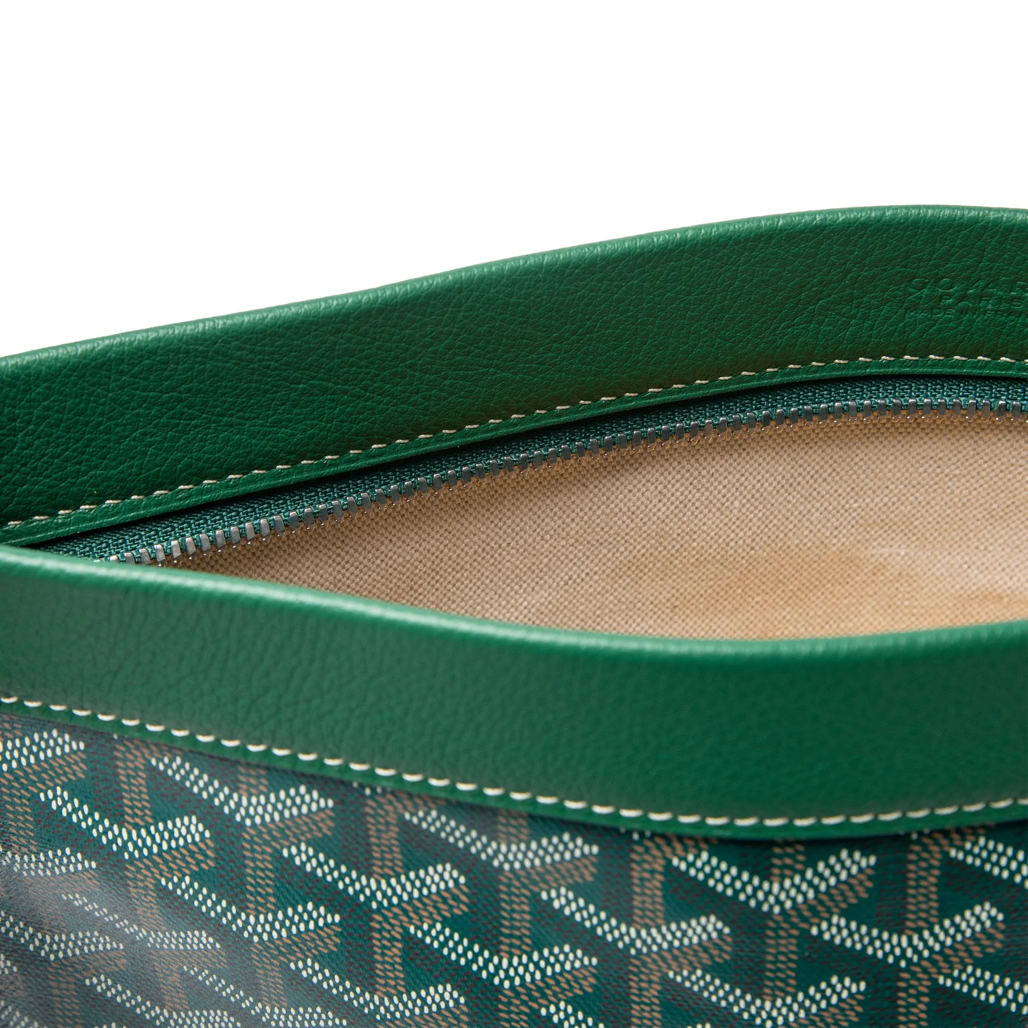 Detailed View of Goyard Conti Green Pouch CONTIPPMLTY09CL09P