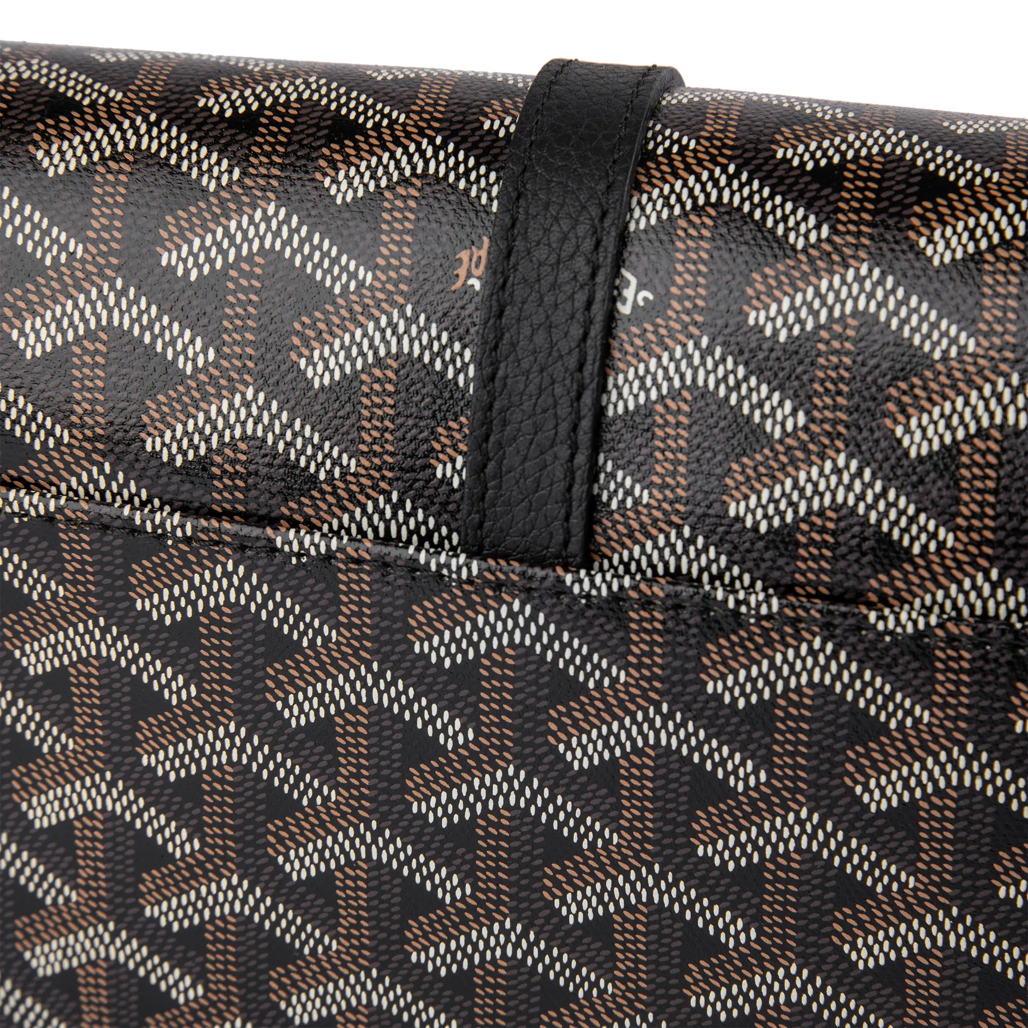 Back Strap image of Goyard Goyardine Belvedere II Black PM Messenger Bag