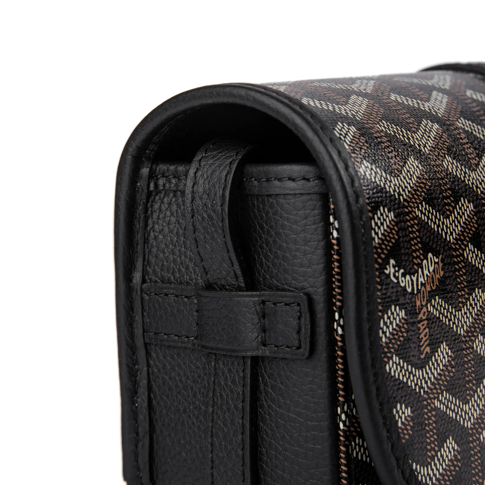 Side image of Goyard Goyardine Belvedere II Black PM Messenger Bag