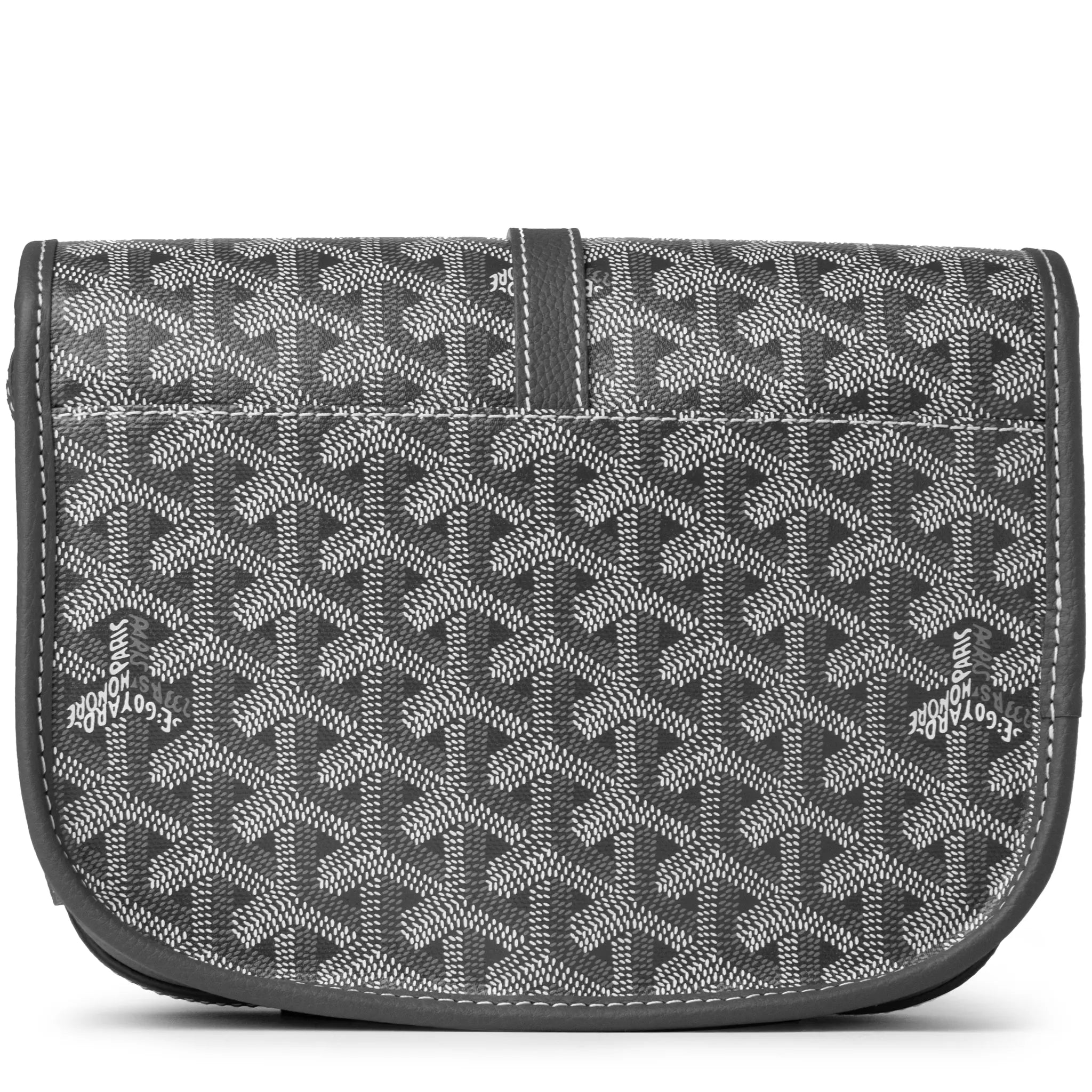 Back Image of Goyard Goyardine Belvedere II Grey PM Messenger Bag
