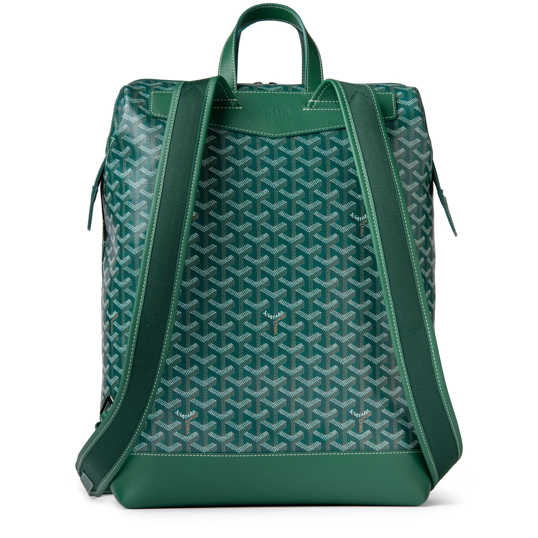 Back view of Goyard Green Cisalpin Backpack