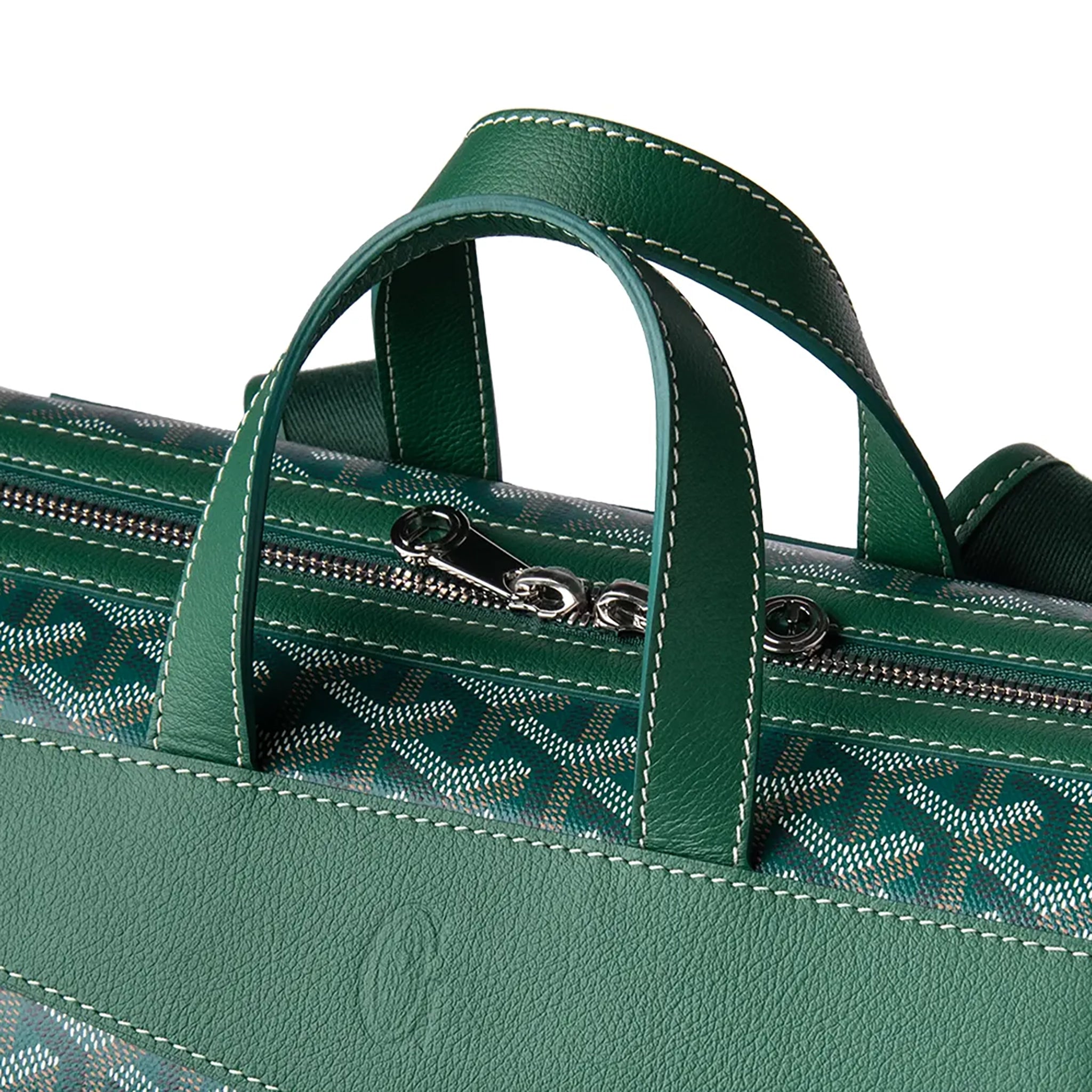 Top view of Goyard Green Cisalpin Backpack