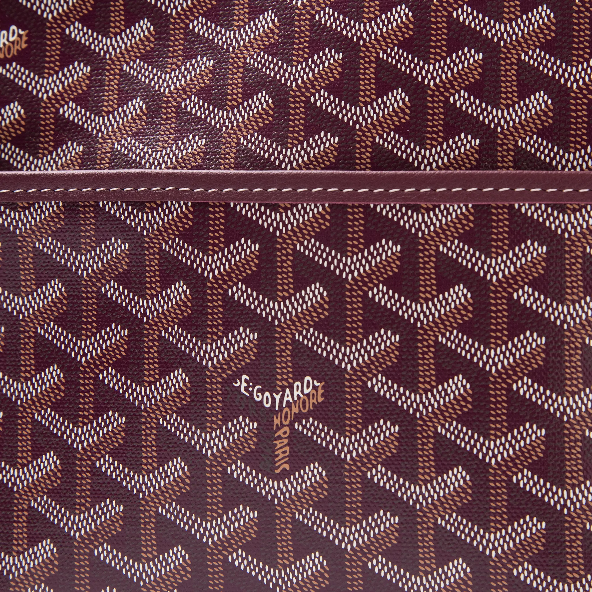 Detailed View of Goyard Jouvence MM Burgundy Washbag JOUVENMMLTY33CL33P