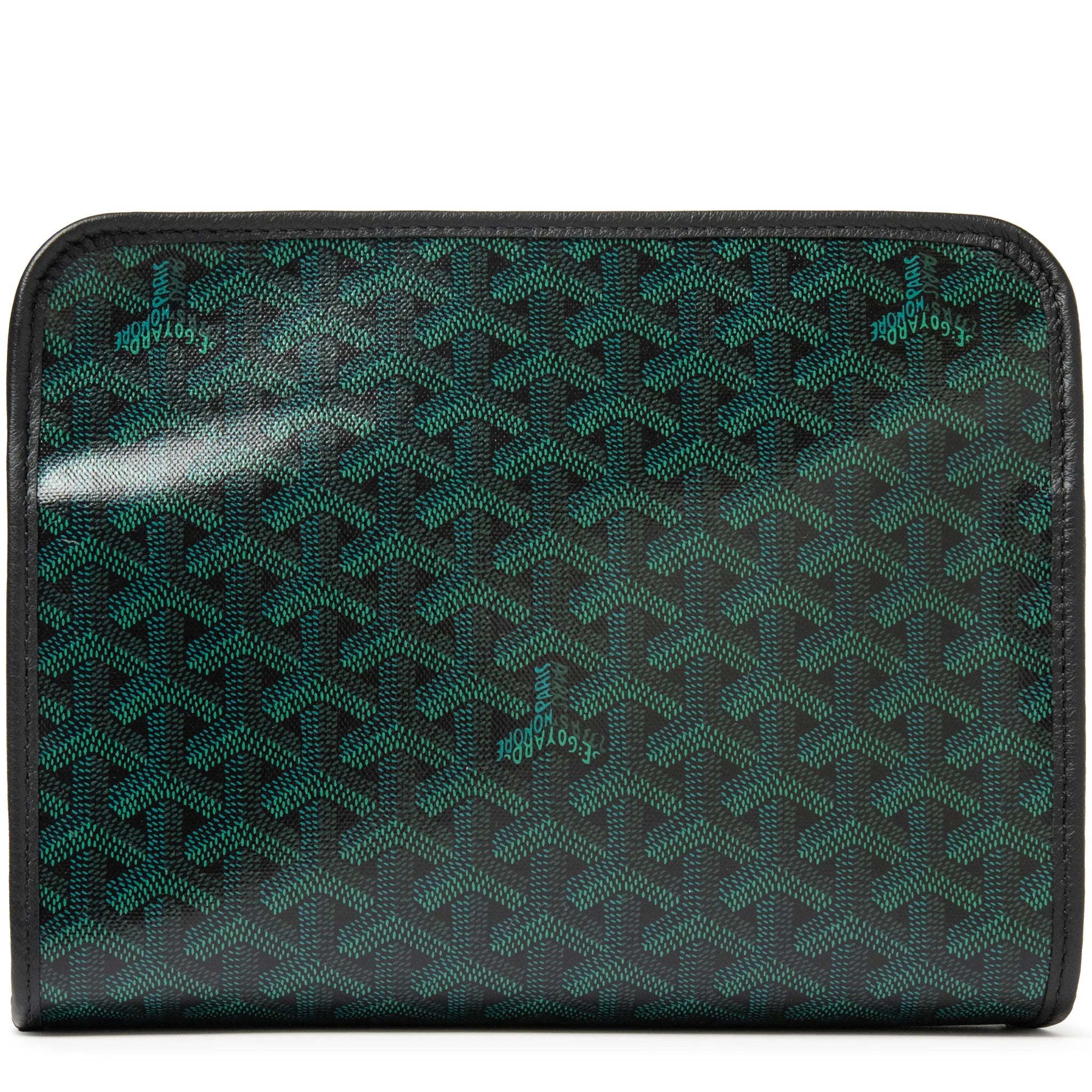 Back View of Goyard Jouvence MM Evergreen Washbag JOUVENMMLTY79CL79P