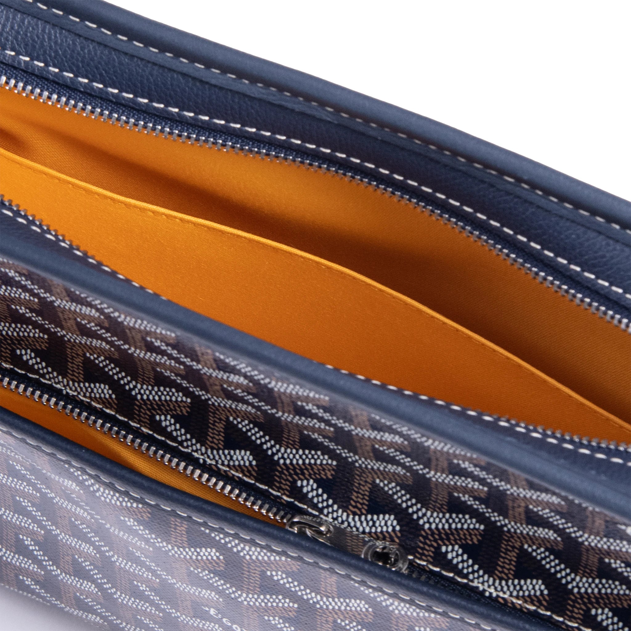 Inside View of Goyard Jouvence MM Washbag Navy Blue