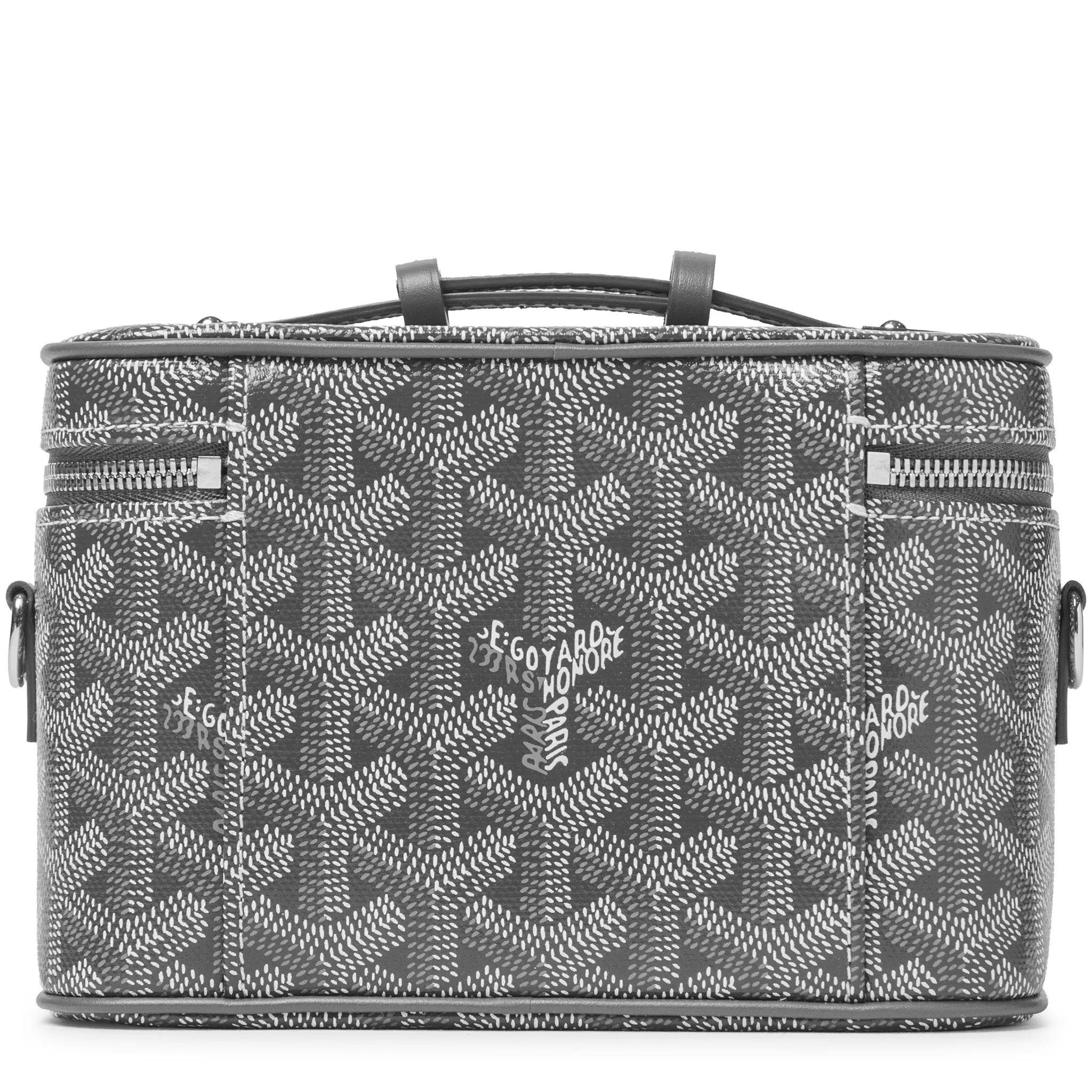 Back View of Goyard Muse Mini Grey Vanity Bag MUSEVAMINTY51CL51P