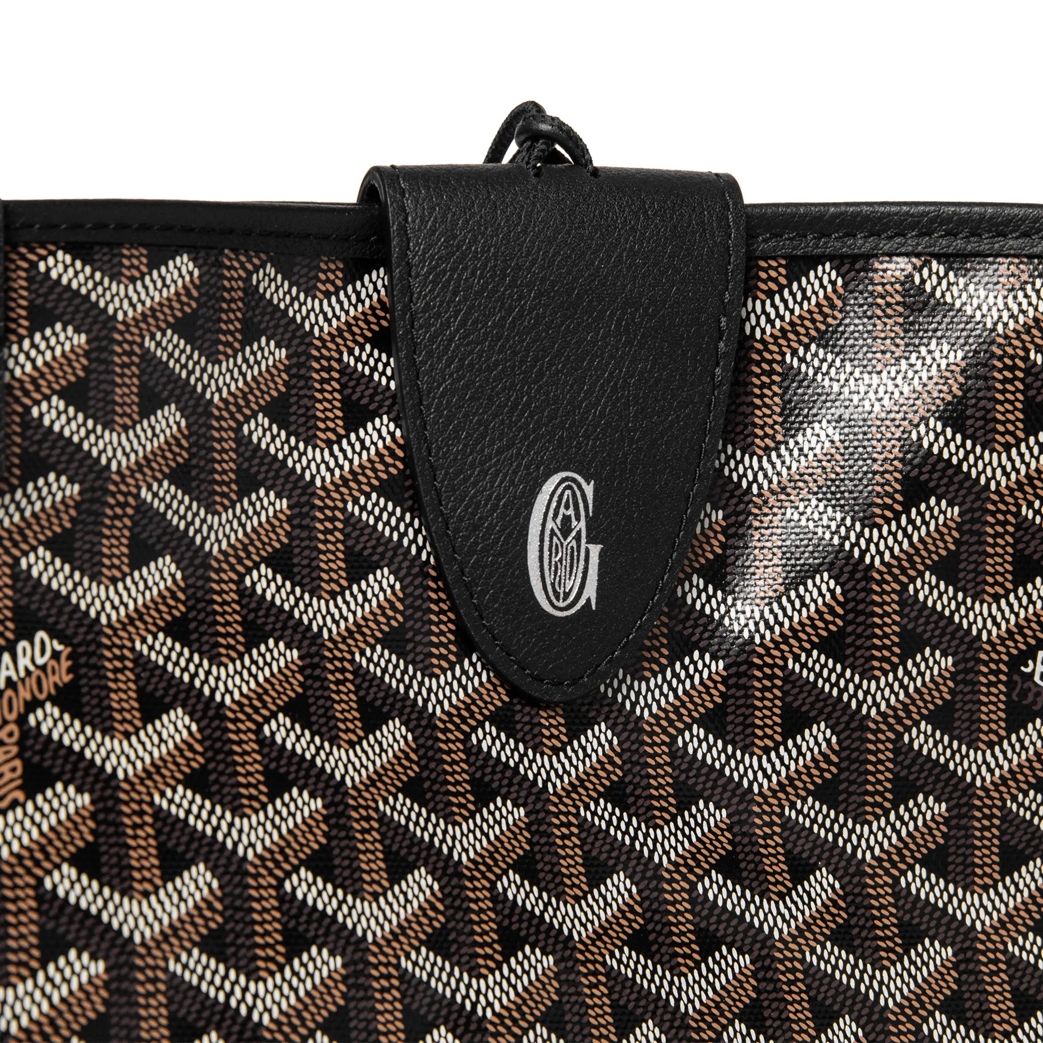 Detailed View of Goyard Saint Louis GM Tote Bag Black STLCROGMLTY01CL01P